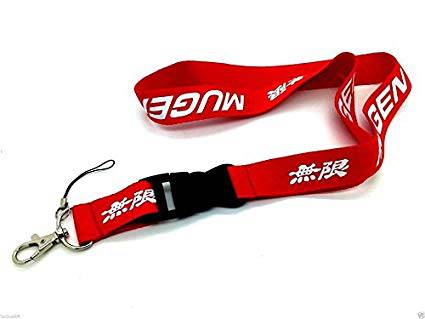 Premium Mugen Lanyard (Red with White Logo) - Durable Neck Strap for ID Badges, Keys & Event Passes - Perfect for Work, Conventions & Security Personnel