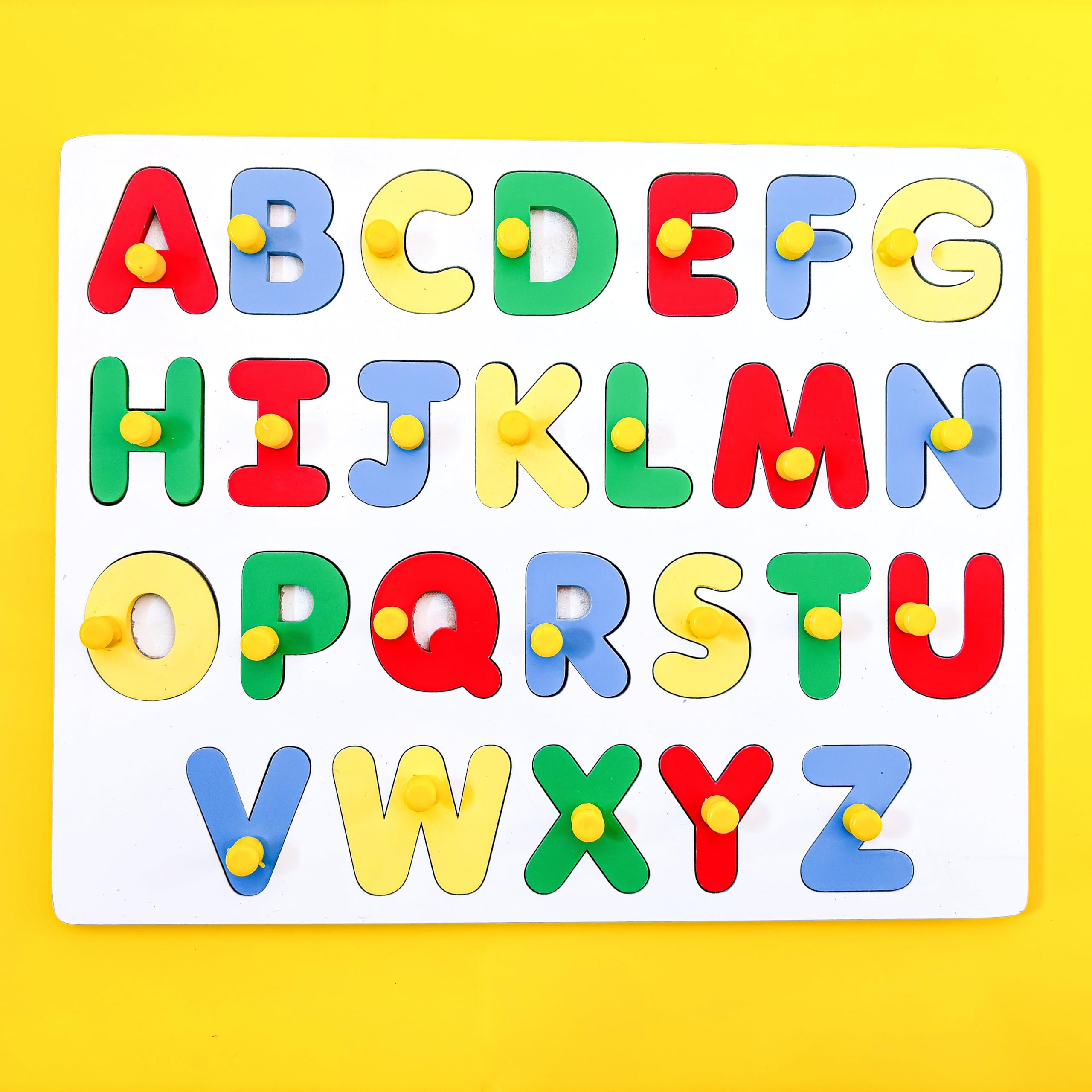 Mother Touch Toys - Wooden Capital ABCD White Board: Eco-Friendly Alphabet Learning Toy for Babies & Toddlers | ABC Writing Practice Board | Montessori Educational Toy for Preschool Learning | Perfect for Homeschool & Classroom Use