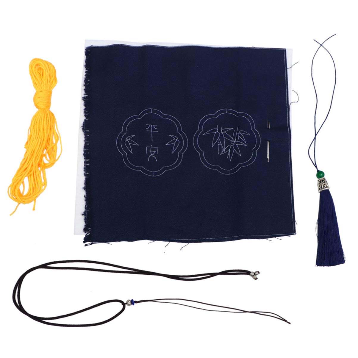 EXCEART DIY Embroidery Kit - Handmade Lucky Cross Feng Shui Tassel Pendant for Car & Bag Decor | Car Accessories & Spiritual Gift for Protection & Good Fortune | Perfect for Car Mirror, Rearview, Purse Charm or Home Blessing