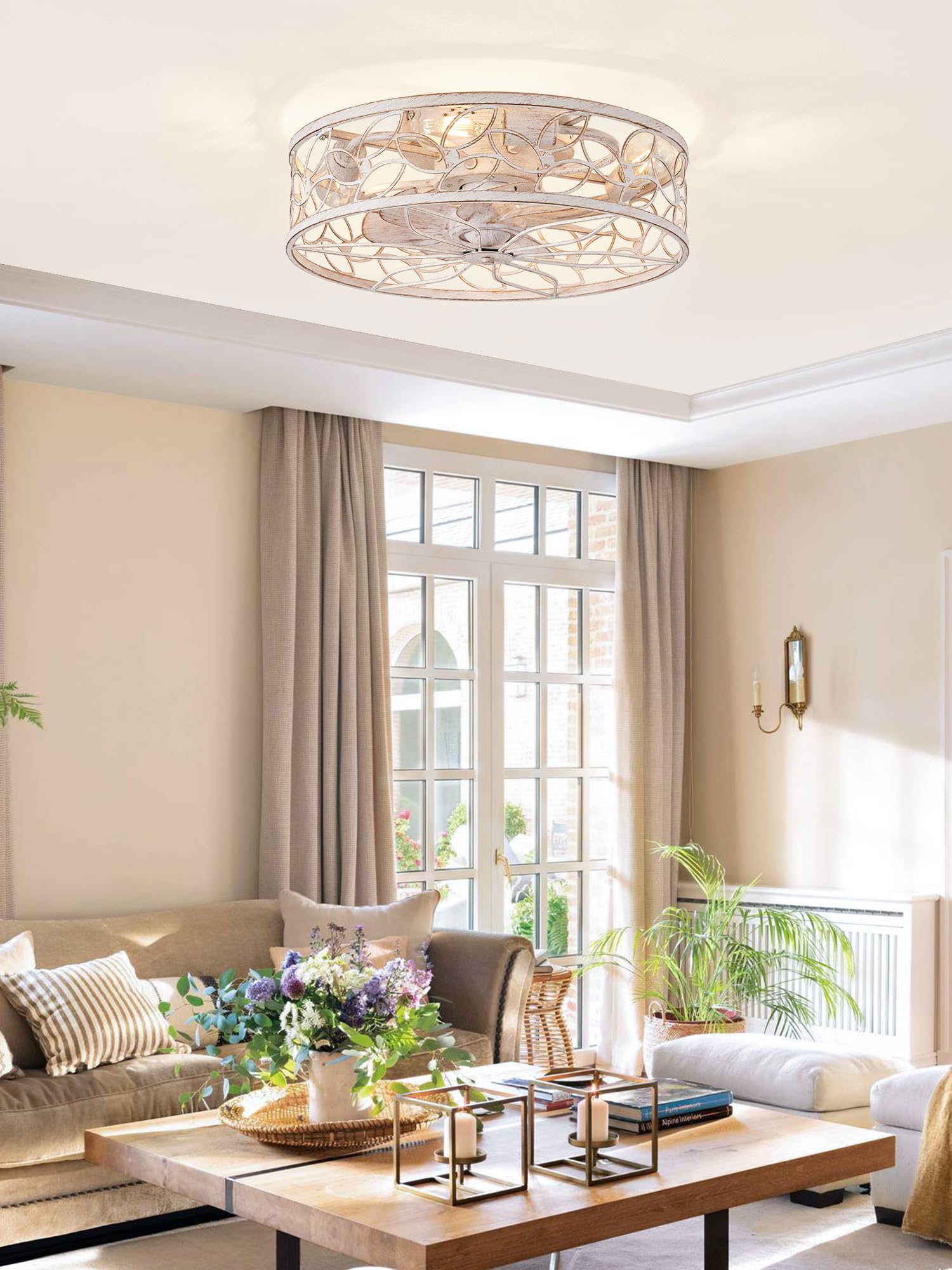 LEDIARY Bladeless Ceiling Fan with Light - 24