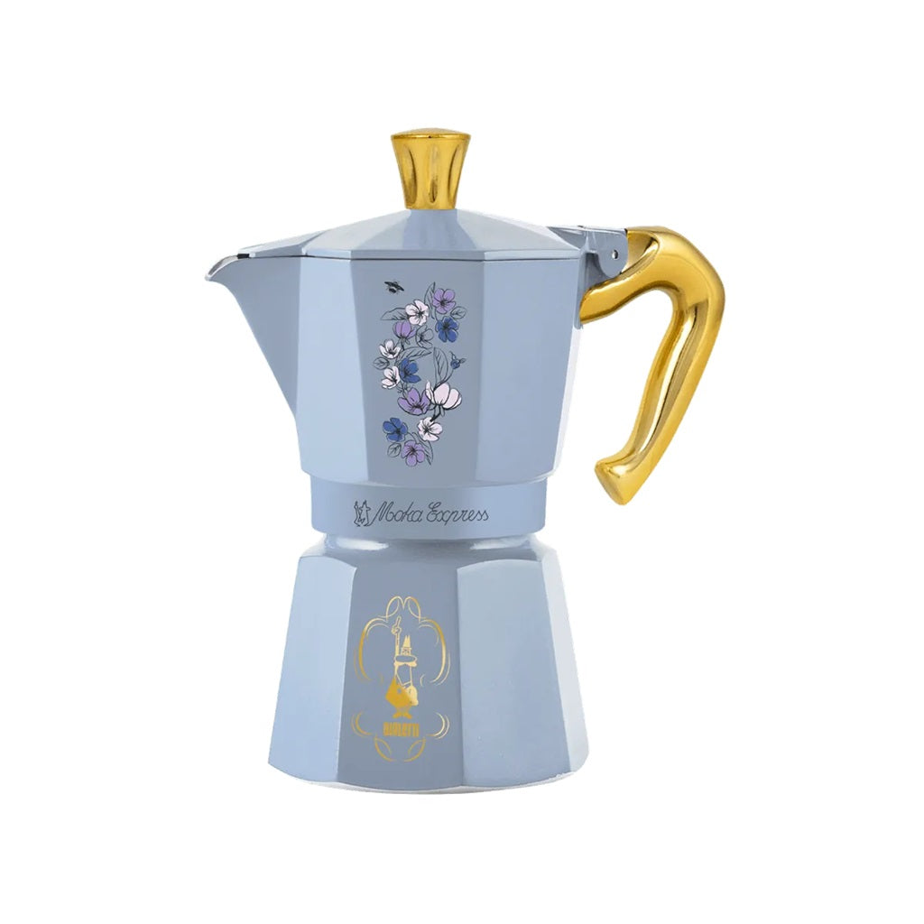 Bialetti Bridgerton Moka Express 6 Cup Stovetop Espresso Maker - Classic Italian Coffee Pot for Home & Office Use