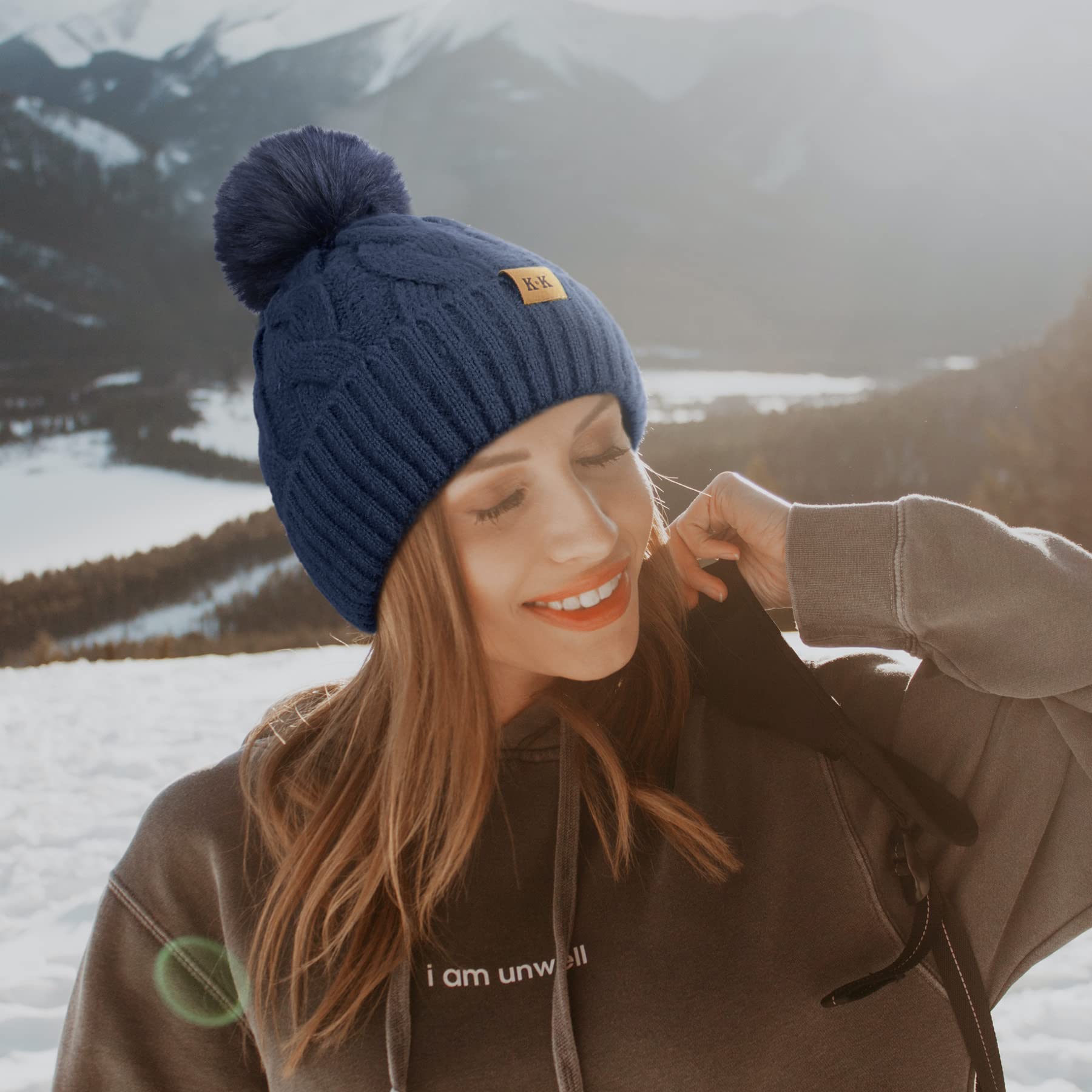 Cozy Fleece Knitted Winter Hat for Men & Women - Warm Beanie for Cold Weather - Perfect for Skiing, Snowboarding & Outdoor Activities
