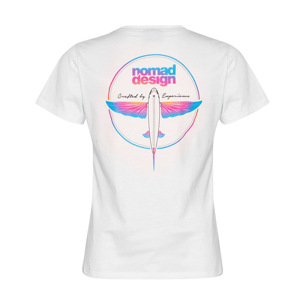 Women's Flyer White T-Shirt - Soft Cotton Short Sleeve Tee for Casual Wear, Gym & Everyday Outfits