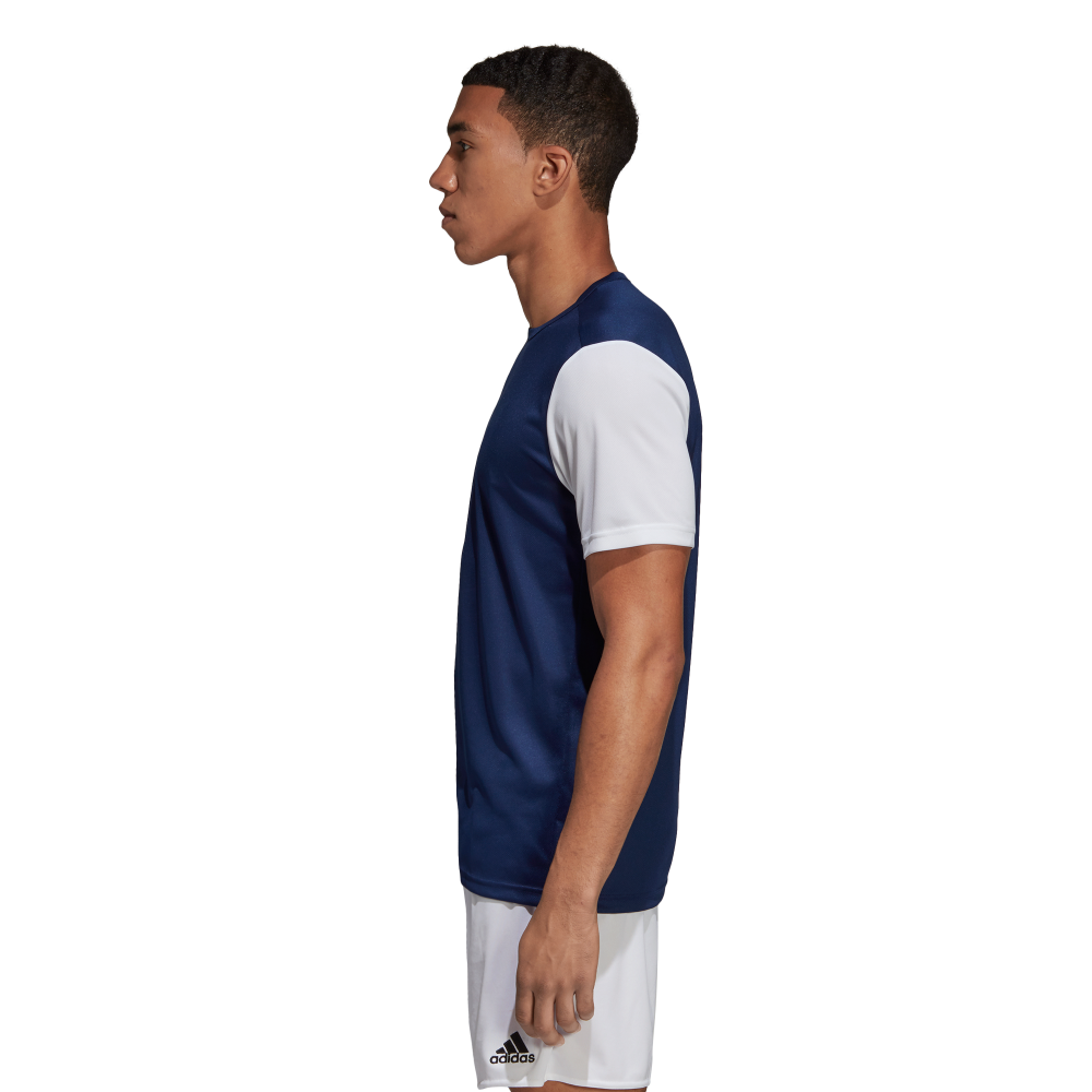 Adidas Youth Estro 19 Soccer Jersey - Dark Blue & White - Breathable Performance Shirt for Youth Soccer Players - Perfect for Games, Training & Team Uniforms