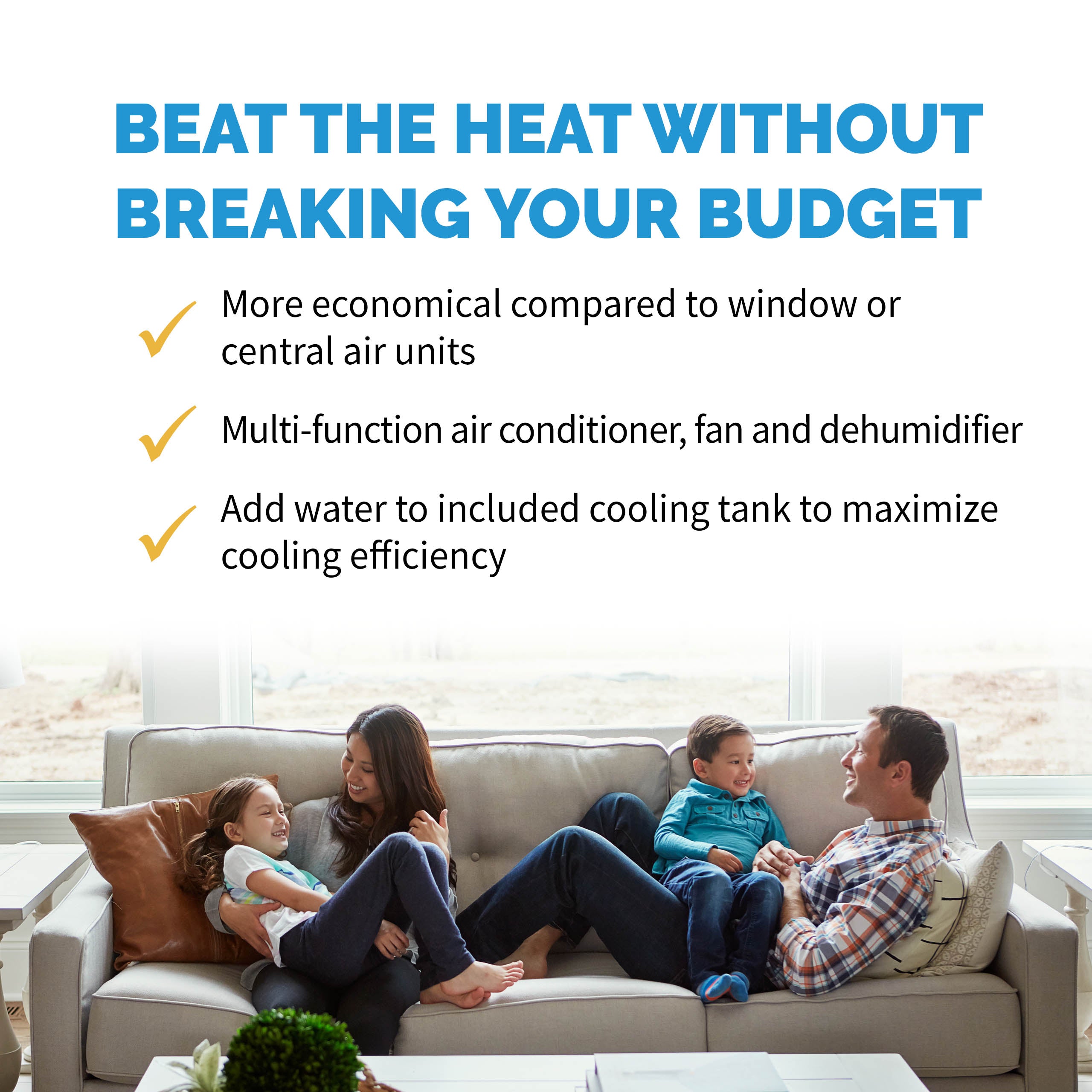Newair® 14,000 BTU Portable Air Conditioner & Heater - Dual Function Cooling & Heating for Home, Office, Bedroom, Garage - Energy Efficient & Easy Installation