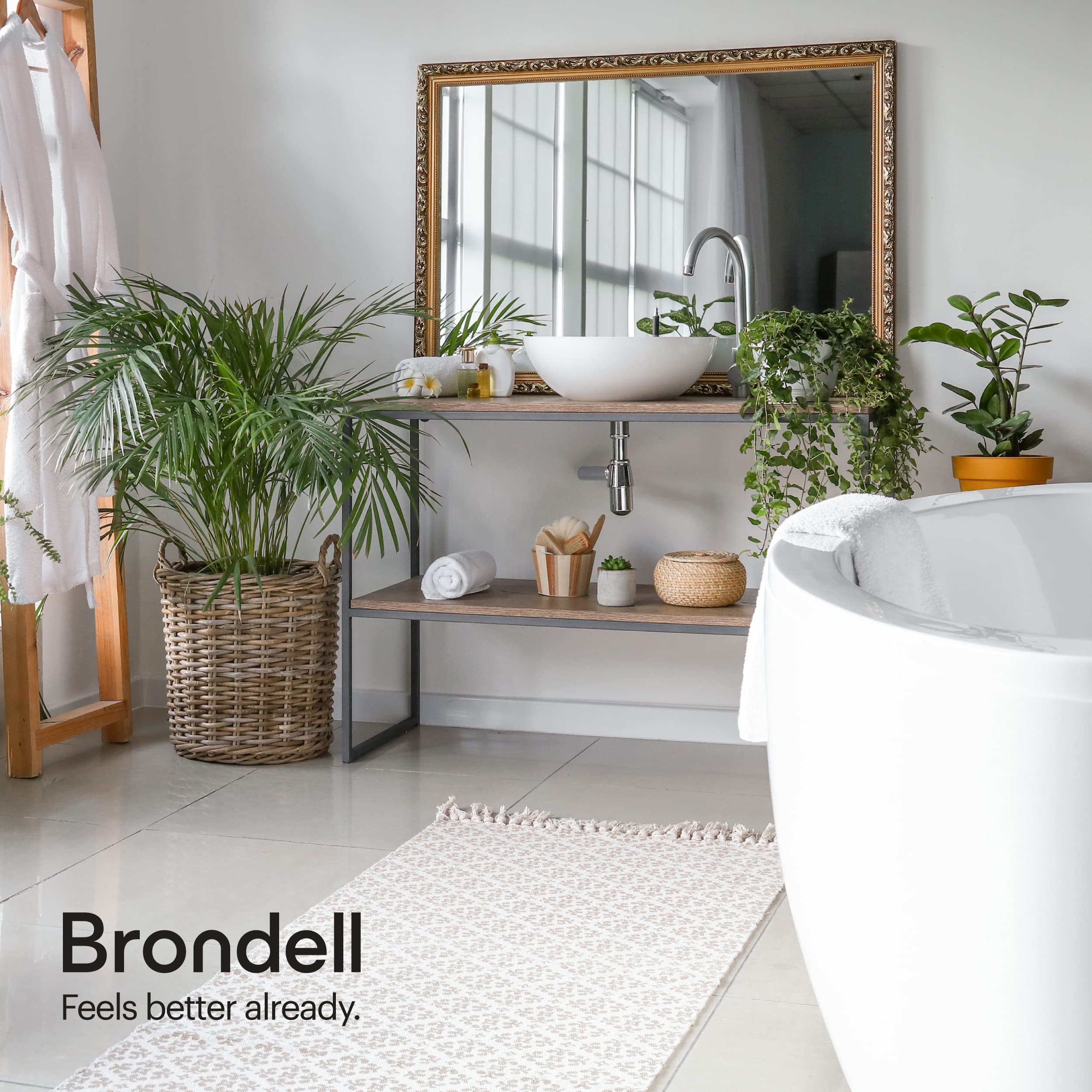 Brondell LT89 Electric Bidet Toilet Seat for Round Toilets - Warm Water Wash, Strong Wash Mode, Stainless Steel Nozzle, Nightlight | Easy Installation & Side Arm Control | Perfect for Bathroom Upgrades & Modern Home Comfort