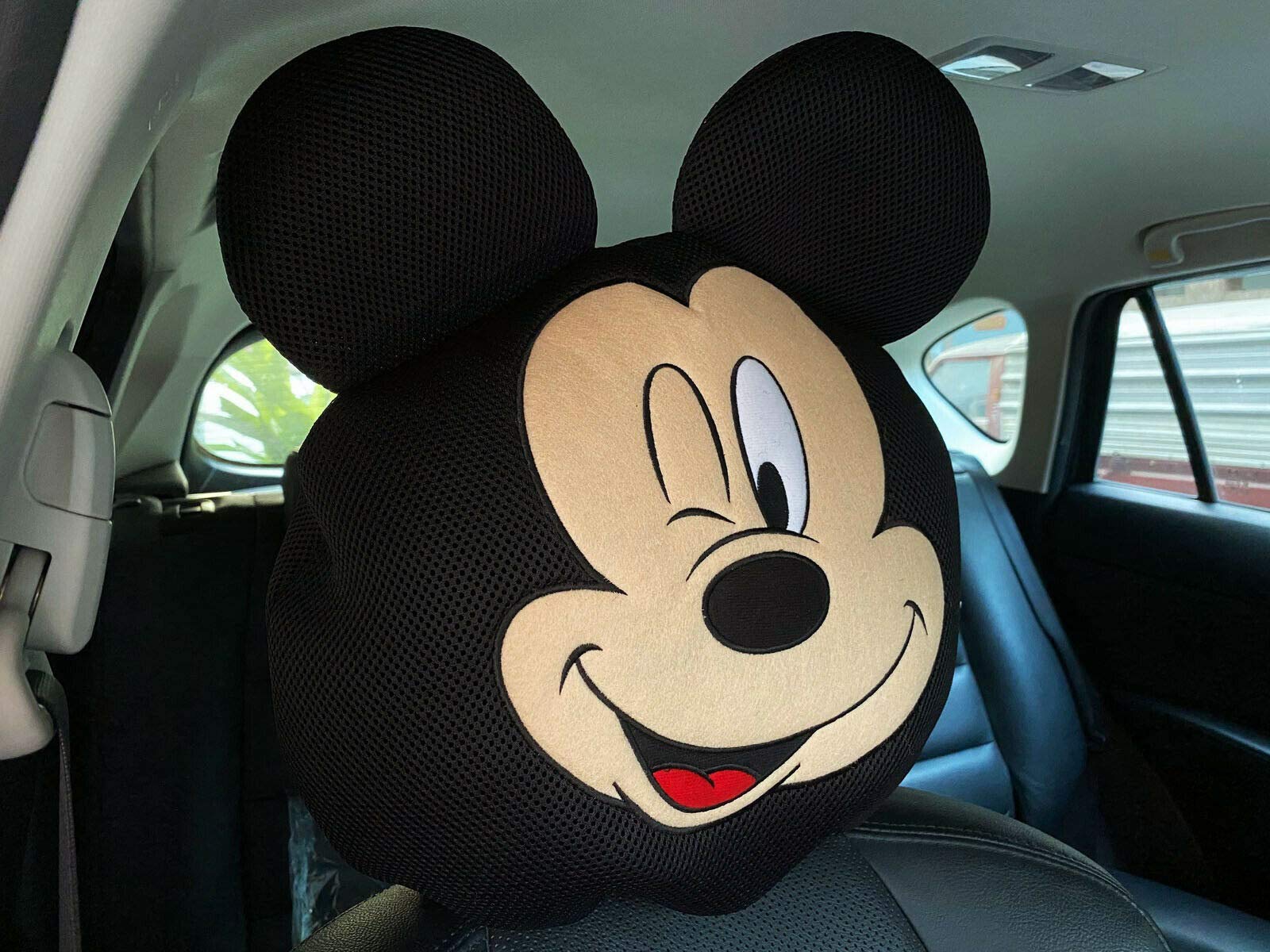 Disney Mickey Mouse Car Seat Cover with Headrest Protector - Premium Universal Fit for Cars, SUVs & Trucks - Mickey Fun Collection - Perfect for Disney Fans, Family Road Trips & Gift Giving