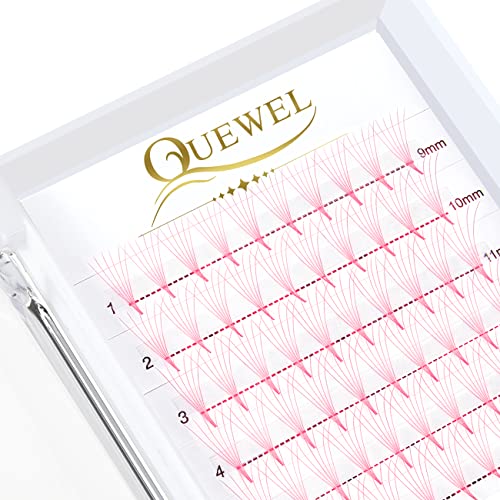 6D 0.07D Colored Eyelash Extensions - Pink Volume Lashes Mix 9-16 (3D-10D) | Premade Fans with C/D Curl for Middle Part | Perfect for Parties, Weddings & Special Occasions
