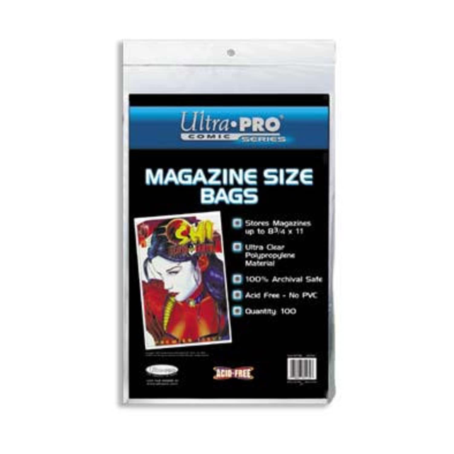 Ultra Pro Magazine Size Bags - 100 Acid-Free Archival Storage Sleeves for Comic Books, Trading Cards & Collectibles - Perfect for Collectors & Card Game Enthusiasts