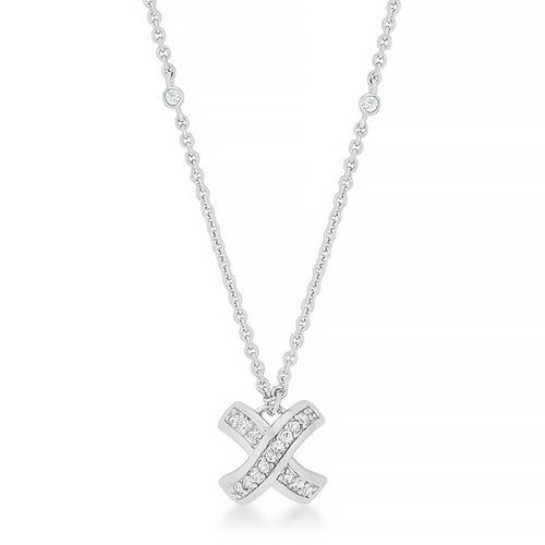 Timeless Pave Diamond Necklace for Women - Elegant & Sparkling Jewelry Gift for Anniversary, Valentine's Day & Special Occasions