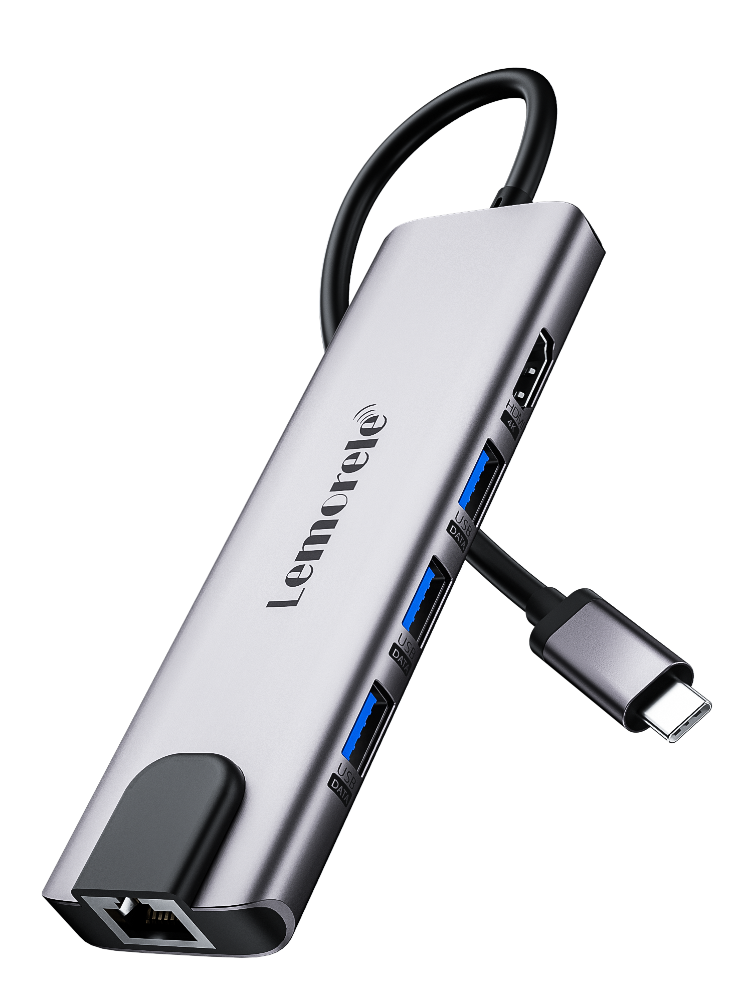 Lemorele 9-in-1 USB C Hub with 4K HDMI, 100W PD, USB 3.0 Ports - Compact Aluminum Adapter for MacBook Pro/Air, iPad Pro, Chromebook - Perfect for Home Office, Travel & Multi-Screen Workstations