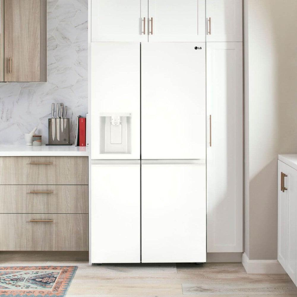 LG LRSXS2706W 27 Cu. Ft. 36-Inch Side by Side Refrigerator in Smooth White - Energy Efficient Stainless Steel Kitchen Appliance for Modern Homes & Restaurants