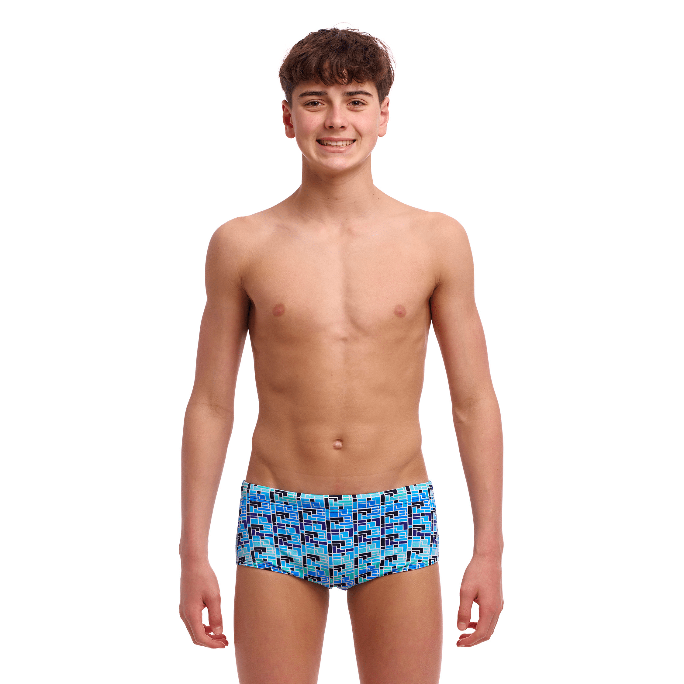 Funky Trunks Jack Stack Boys Sidewinder Swim Trunks - Quick Dry Swimwear for Kids Beach Pool Water Sports and Summer Activities
