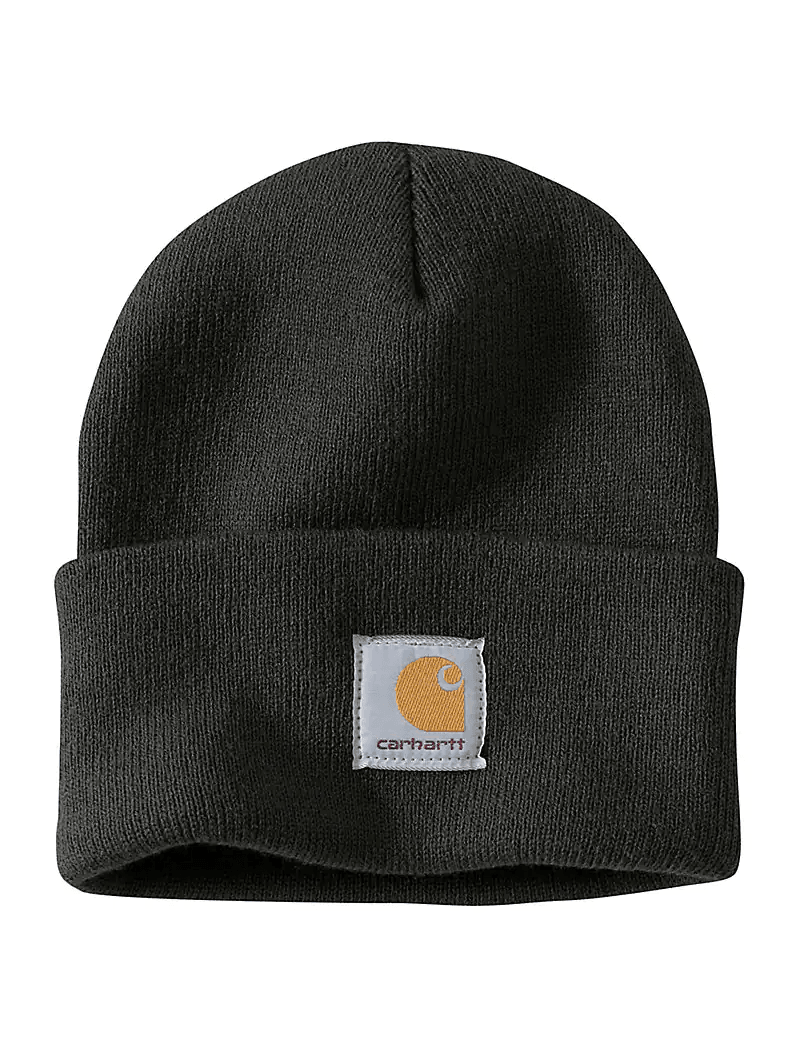 A18 Knit Cuffed Beanie Hat for Men & Women - Soft Winter Warm Skull Cap - Black - Perfect for Skiing, Snowboarding & Outdoor Activities