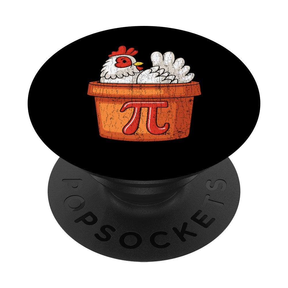 Pi Day Math Lover Gift - Funny Chicken Pi Apparel PopSockets Swappable Phone Grip for iPhone, Samsung & Tablets | Perfect for STEM Students, Teachers & Science Enthusiasts