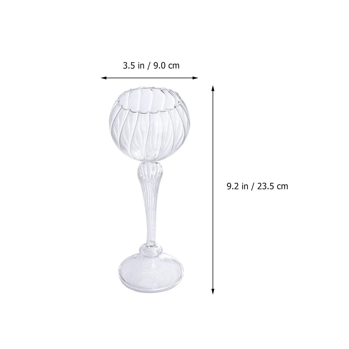 ARTIBETTER Handmade European Style Glass Candlestick Holder - Elegant Goblet Candle Holder for Wedding Centerpieces, Dining Table Decor & Romantic Home Decor