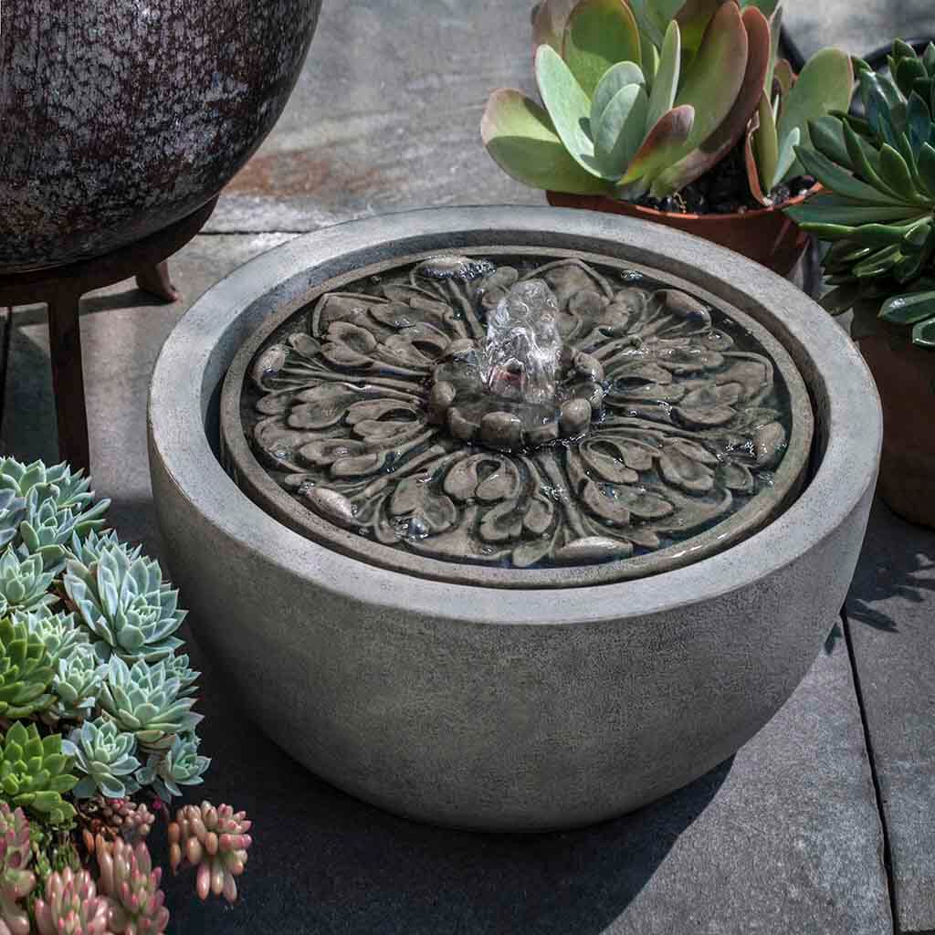 Campania International M Series Medallion Fountain - Outdoor Garden Water Feature for Patio, Yard & Landscape Decor | Classic Roman Design Waterfall Fountain