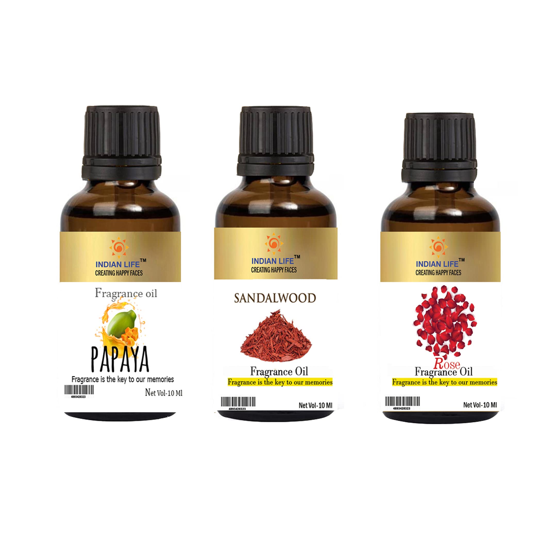 Premium Grade Fragrance Oils - Papaya Sandalwood Rose Scent for Soap Making, Aroma Beads, Bath Bombs & Slime | Indianlife® Essential Oils for DIY Crafts, Home Fragrance & Relaxation