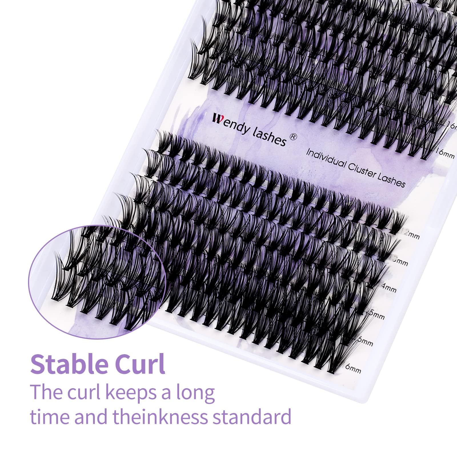 DIY Lash Clusters for Home Use - Wendy Lashes for Eyelash Extensions | Ultra-Light, Natural, Fluffy & Waterproof | Anime, Manga, Cat Eye, C Curl (12-16mm) | 30D+40D RR126 | Perfect for Parties, Weddings & Daily Makeup