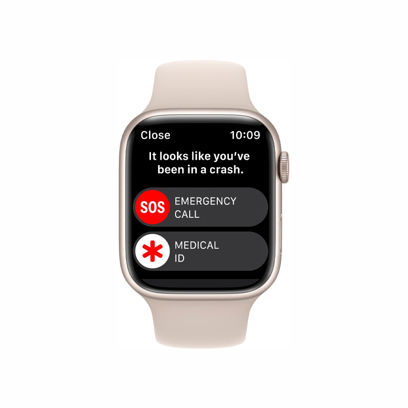 Apple Watch Series 8 (GPS) 45mm Starlight Aluminum Case with Starlight Sport Band S/M - Perfect for Fitness Tracking, Workouts & Everyday Wear
