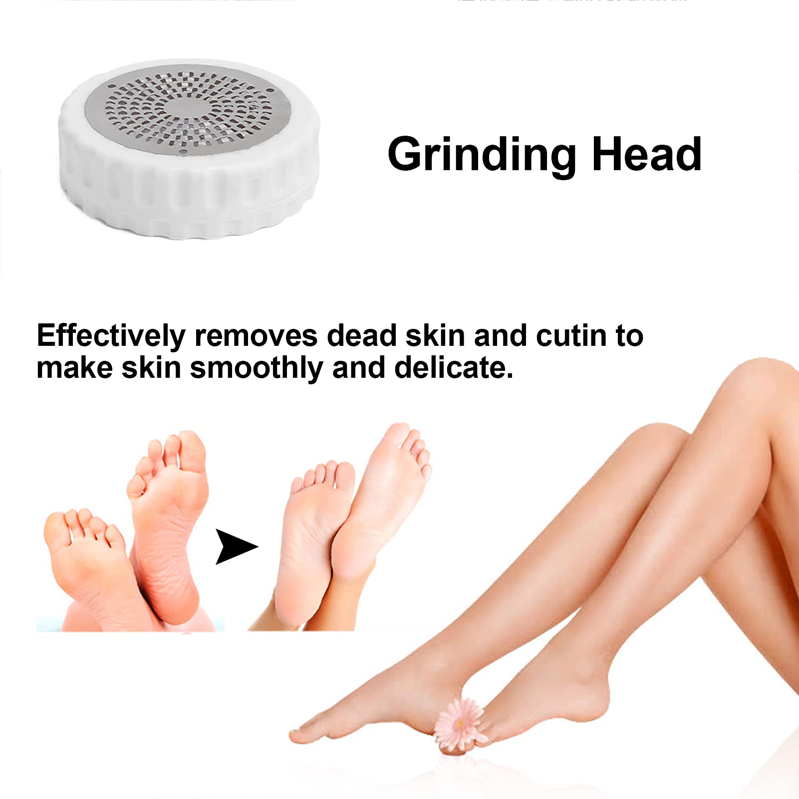 Electric Callus Remover for Feet - Rechargeable Foot File & Grinder for Cracked Heels, Dead Skin & Hard Calluses - Perfect for Pedicures, Home Foot Care & Smooth Feet (Portable & Easy to Use)