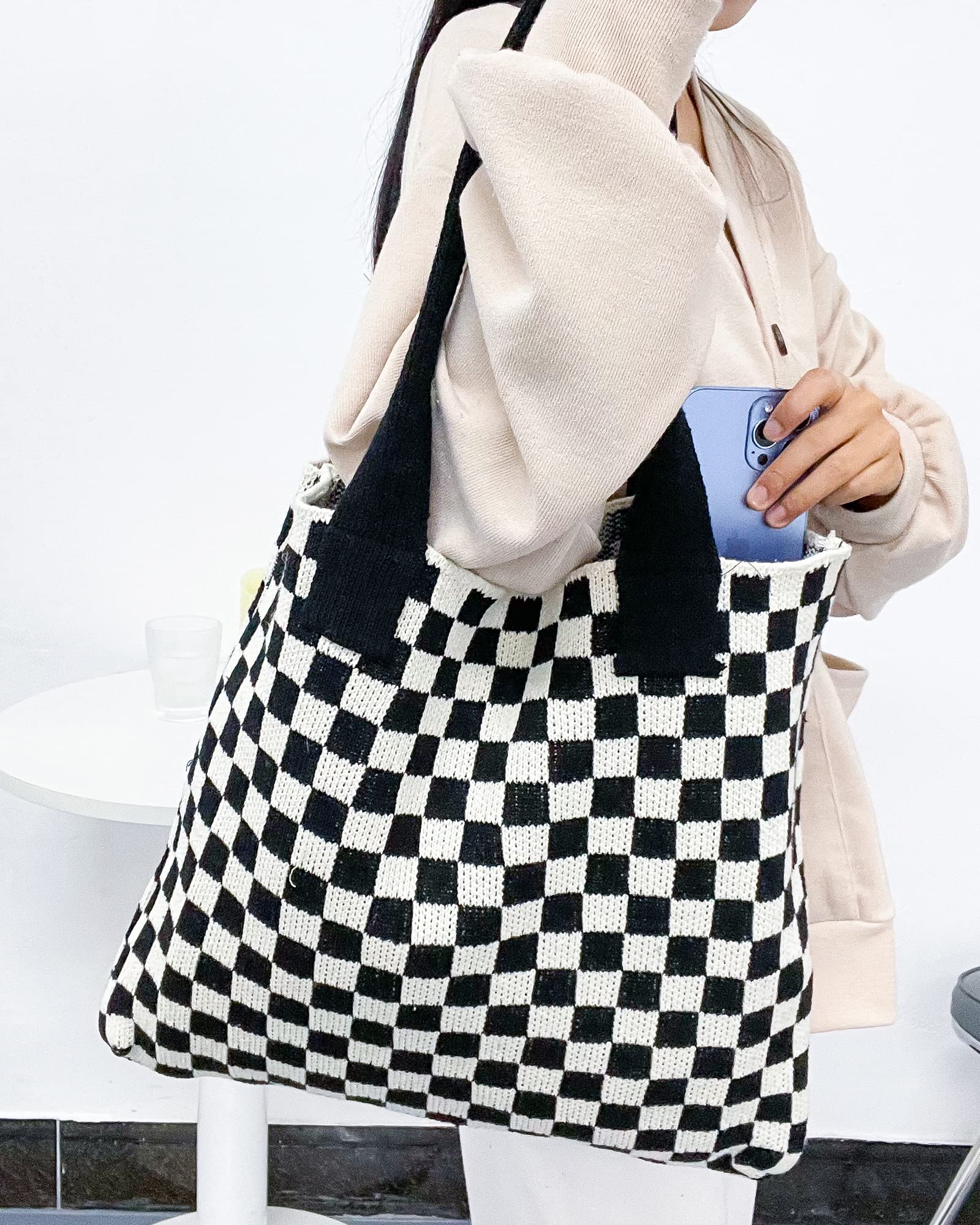 Stylish Crochet Tote Bag for Women - Large Capacity Summer Beach Shoulder Bag, Boho Knit Hobo Purse for Travel, Shopping & Outdoor Activities