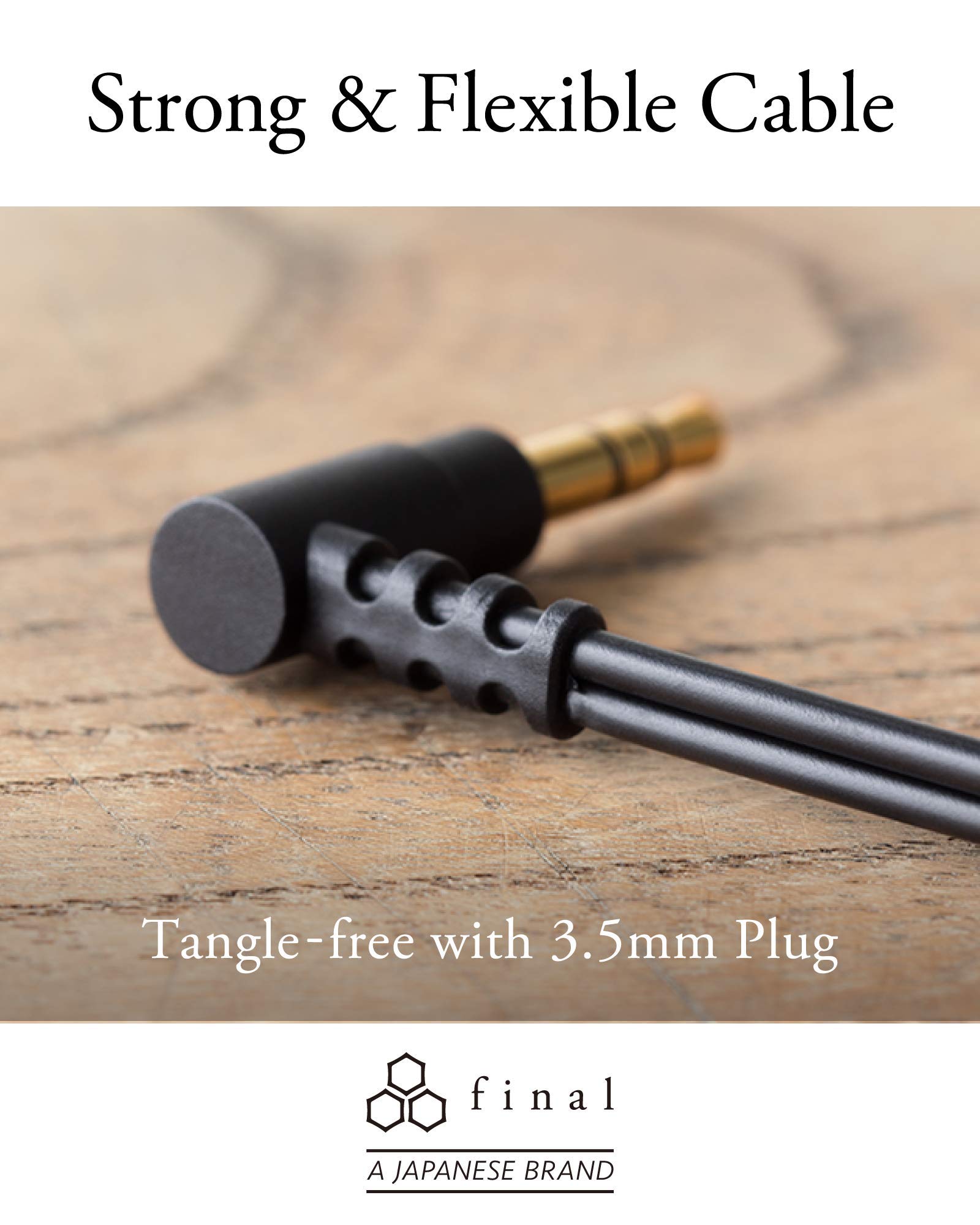 Final Audio E1000C High-Fidelity In-Ear Headphones with Dynamic Drivers & Built-in Mic - Crystal Clear Sound for Music, Gaming & Calls (Black) | Perfect for Commuting, Workouts & Travel