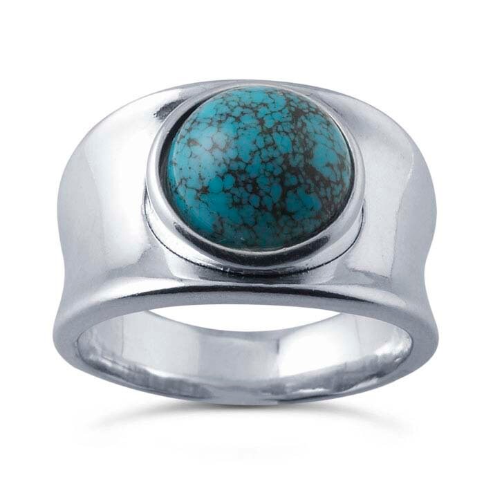 Sterling Silver 10mm Round Concave Cabochon Ring Mounting - Blank Setting for Gemstones (Size 5-10) | Perfect for Jewelry Making, DIY Crafts & Custom Ring Designs