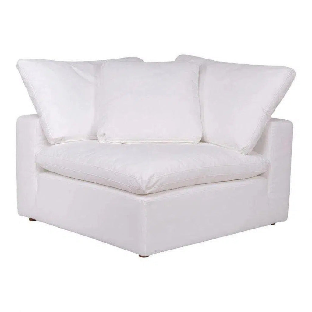 4-Piece Stain-Resistant White Modular Lounge Set - Modern Sectional Sofa for Living Room, Office, or Outdoor Patio - Easy to Clean & Durable Furniture