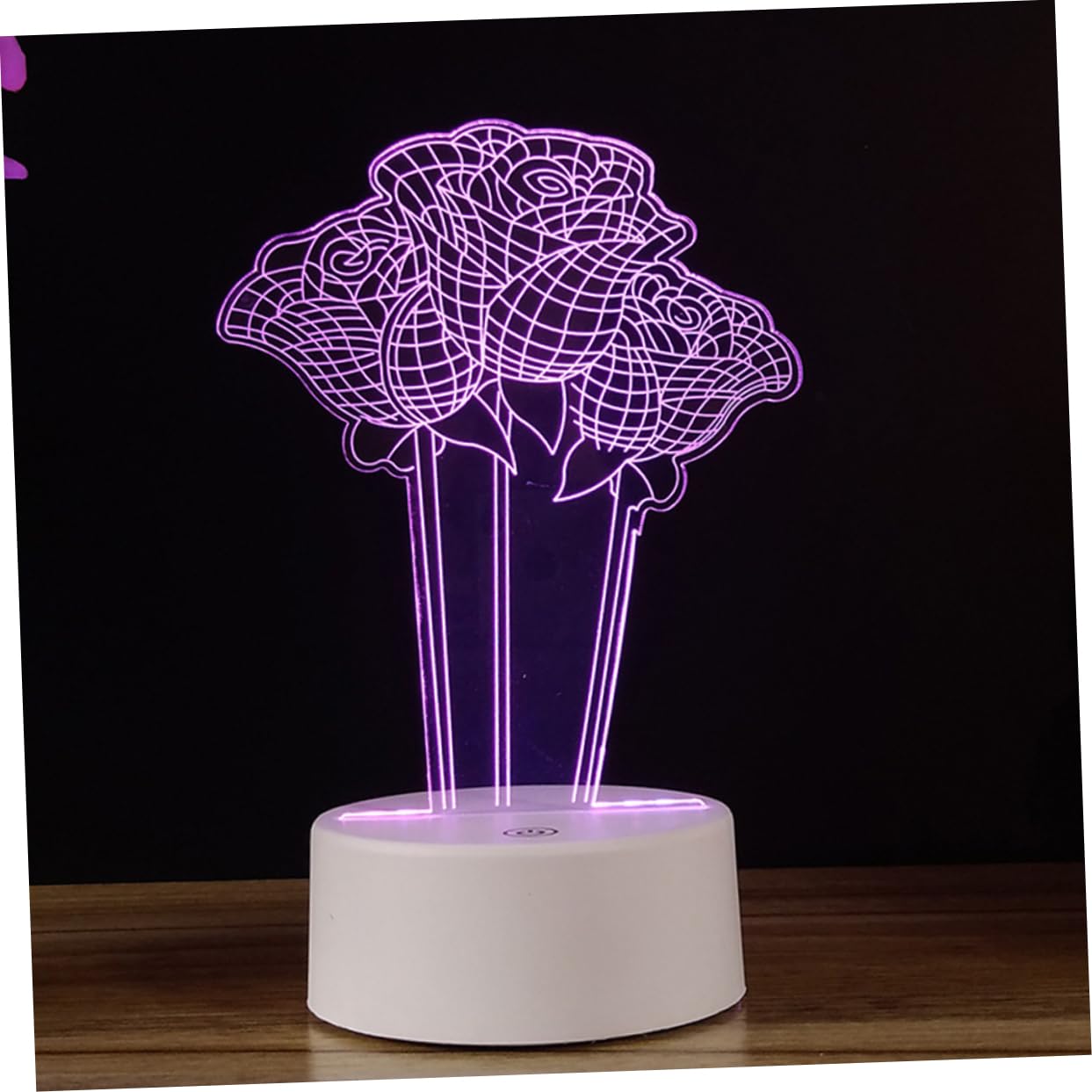 ARTIBETTER Energy-Saving 3D Rose Shape LED Night Light for Bedroom - Romantic Mood Lighting for Nursery, Kids Room & Home Decor