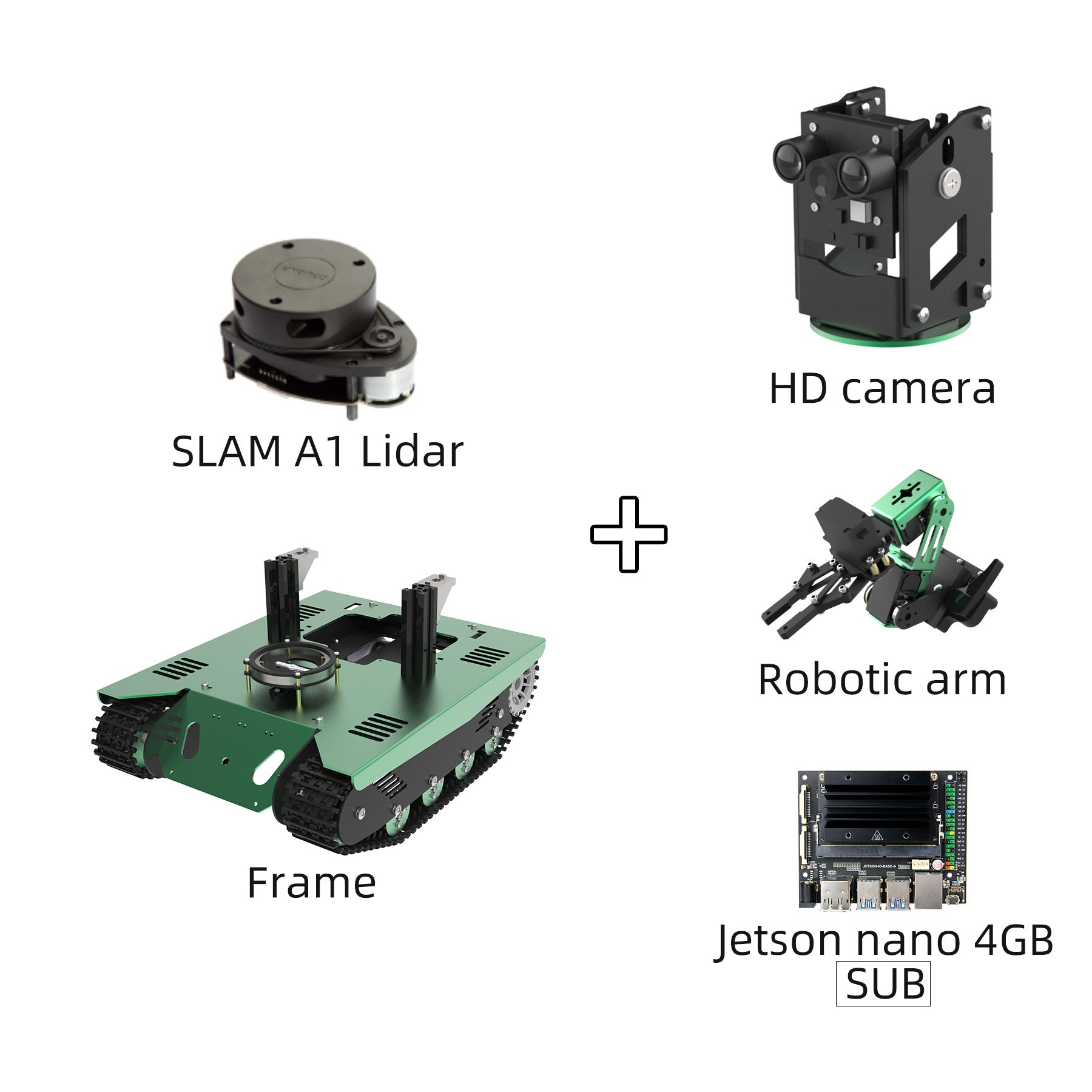 Transbot ROS Robot with Lidar & Depth Camera - Python Programming for Jetson NANO 4GB (B01/SUB) | AI Development, STEM Learning & Autonomous Navigation Projects