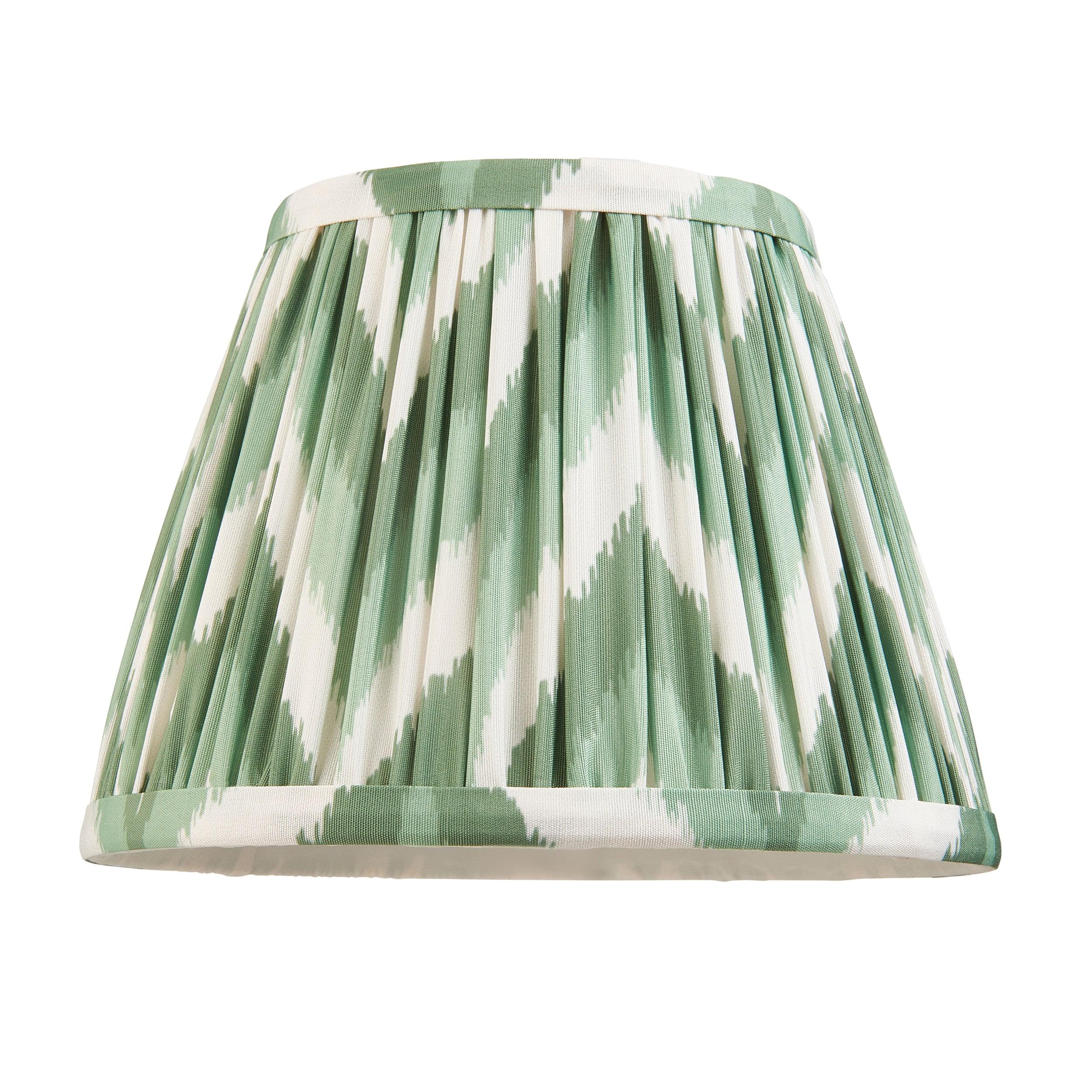 Brass Dome Arc Wall Light with 20cm Zigzag Cotswold Green Shade - Perfect for Bedroom, Living Room & Hallway Lighting