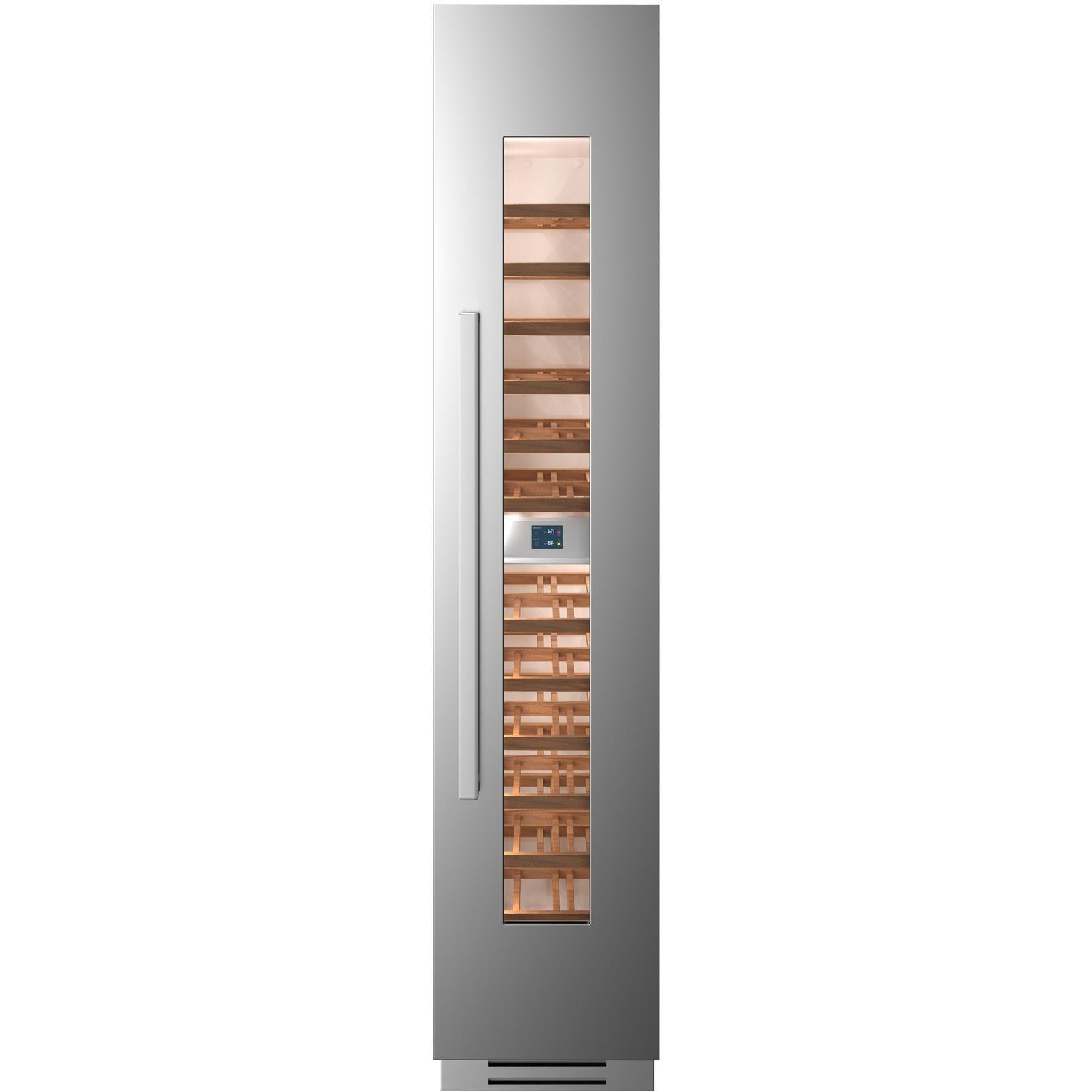 Bertazzoni 48 Bottle Dual Zone Wine Cooler Refrigerator - Built-in Wine Cellar with 2 Temperature Zones (Model REF18WCPIXR/23) - Perfect for Home Bars, Restaurants, and Wine Collectors