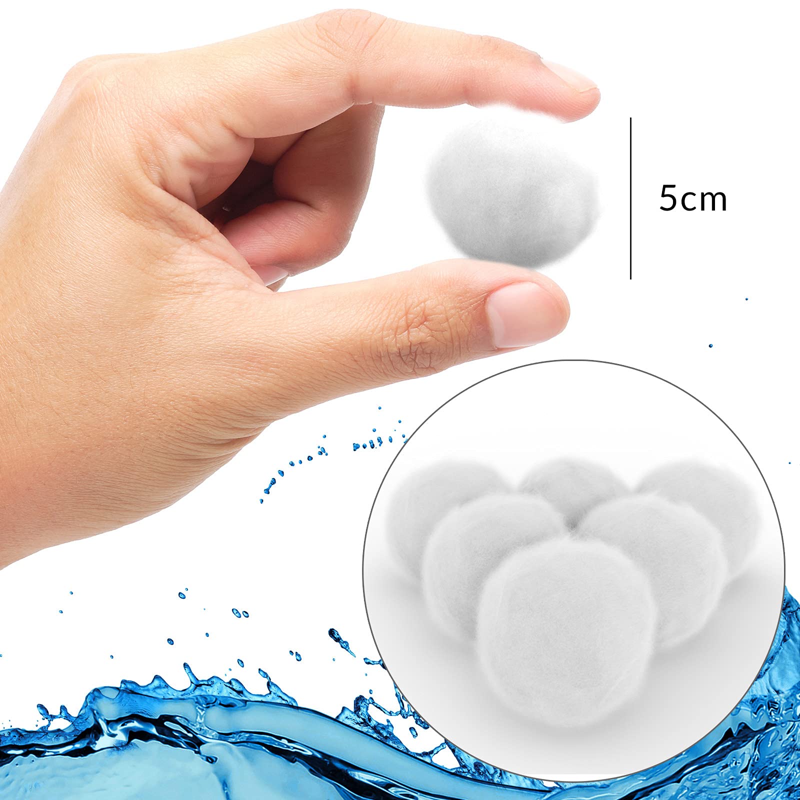 700g Reusable Polysphere Filter Balls for Swimming Pools - Eco-Friendly Sand Filter Replacement (Replaces 25kg Filter Sand) | Perfect for Pool Maintenance, Water Filtration Systems & Spa Filters