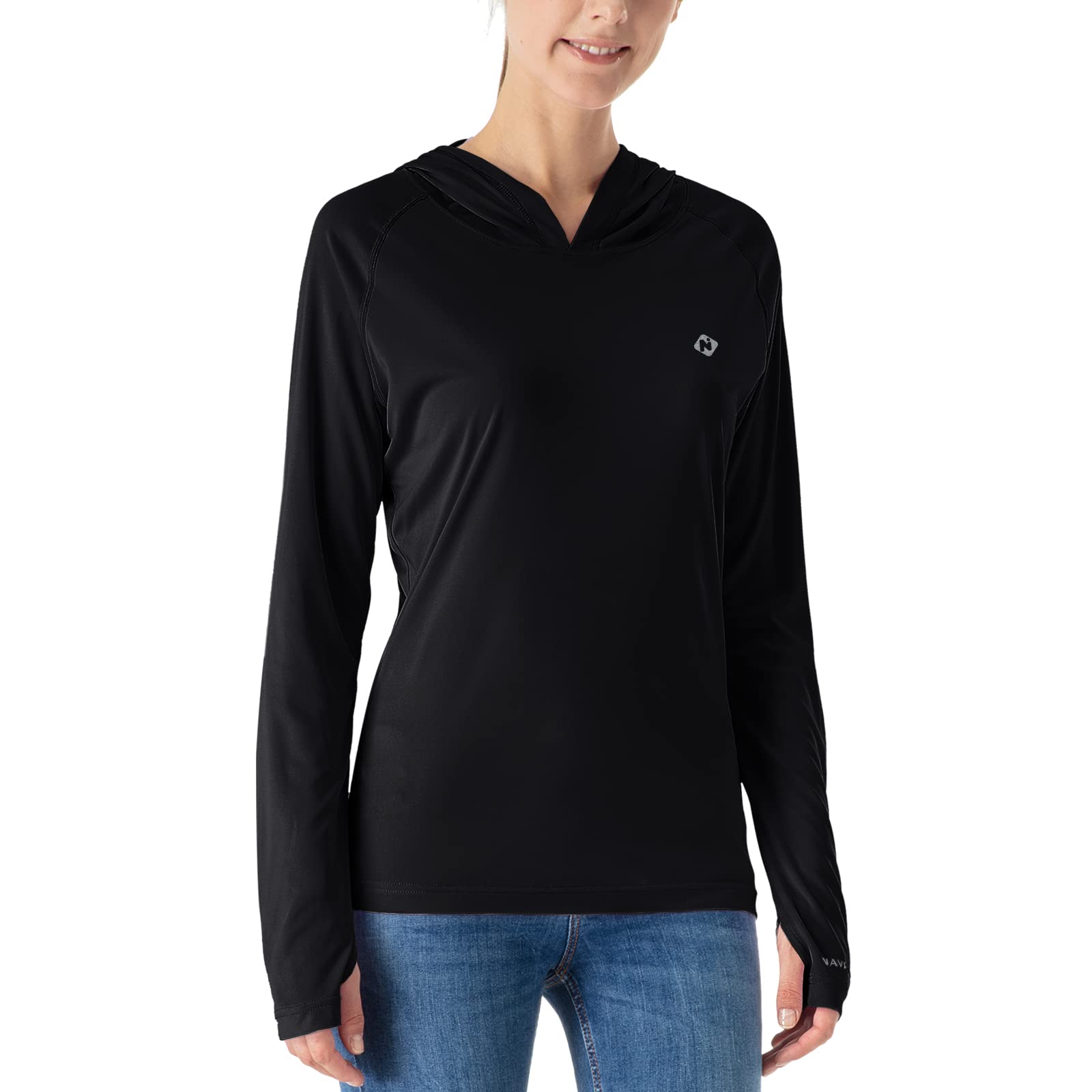 NAVISKIN Women's UPF 50+ Sun Protection Long Sleeve Shirt - Quick Dry Lightweight Rash Guard for Hiking, Swimming & Outdoor Activities