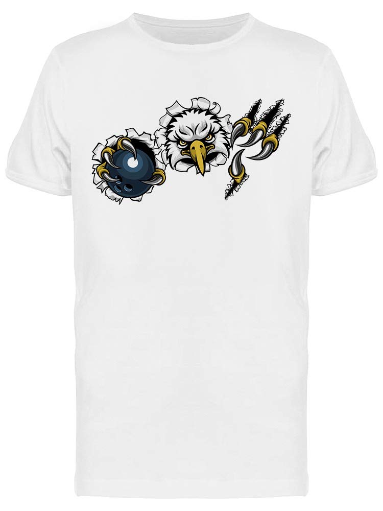 Eagle Bowling Mascot T-Shirt for Men - Comfortable Sports Tee for Bowling Leagues, Tournaments & Casual Wear