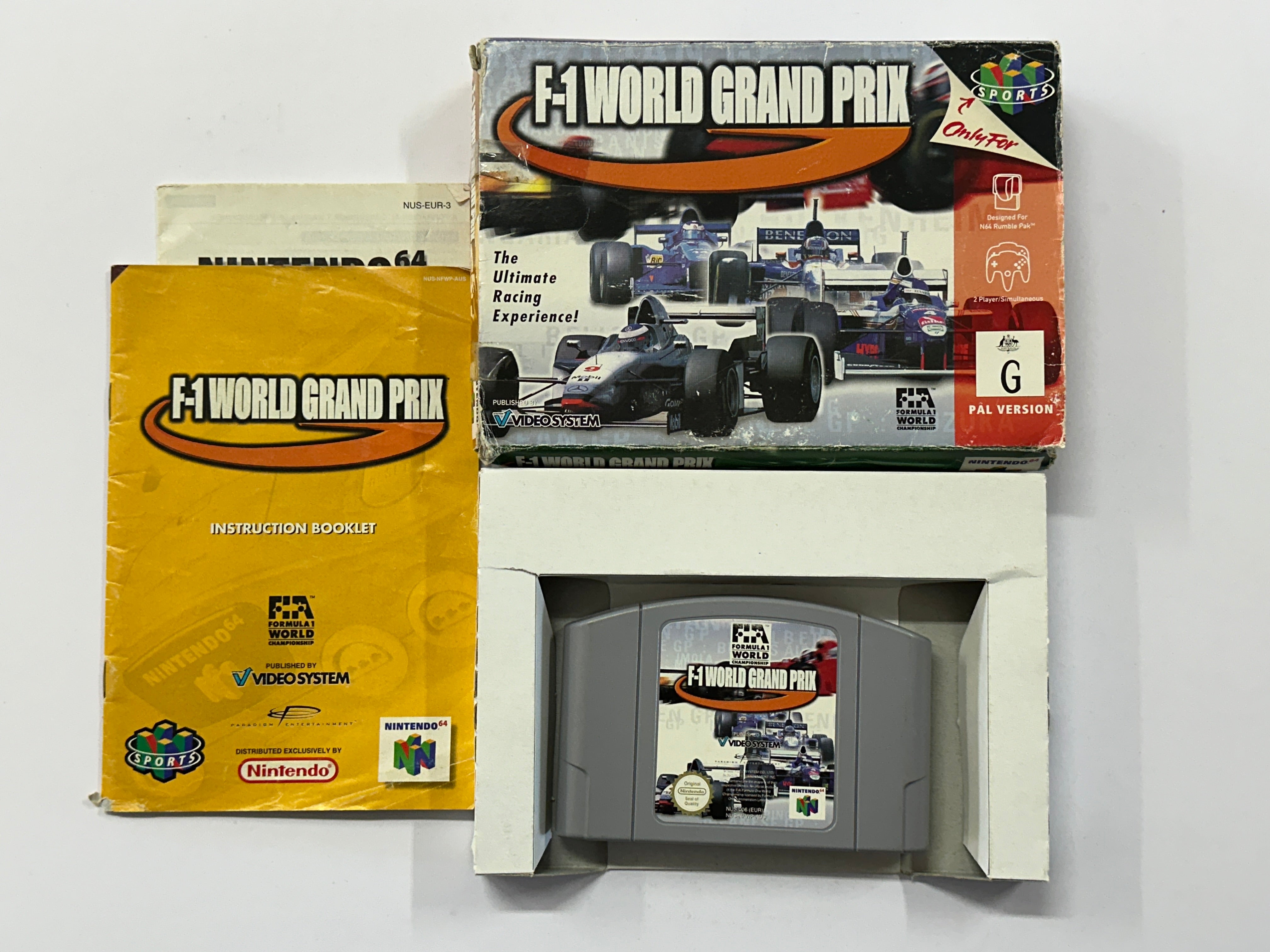 F1 World Grand Prix Complete In Box - Authentic Racing Game for PlayStation - Perfect for Racing Enthusiasts & Collectors