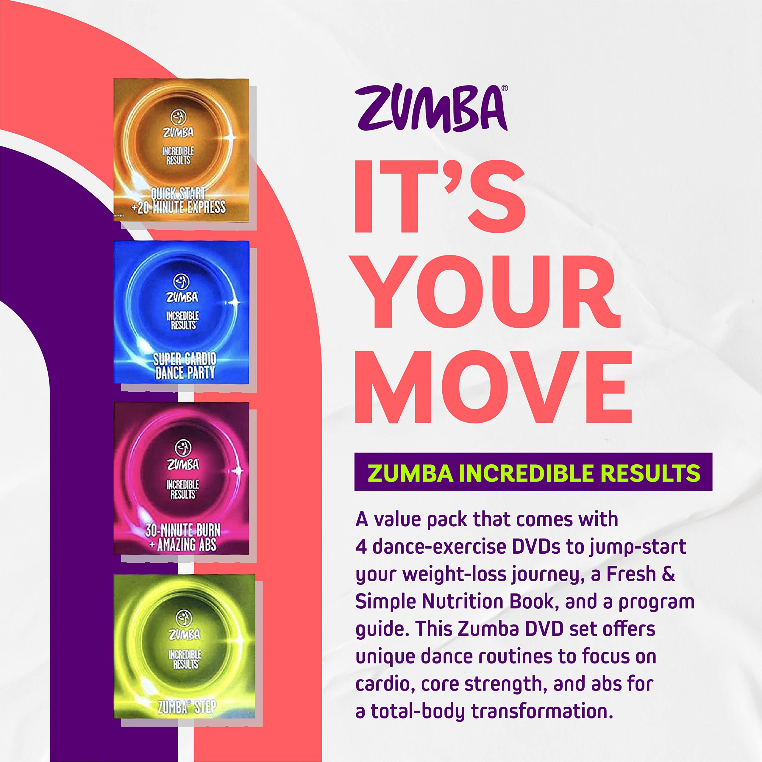 Zumba Blitz Dance Workout DVD Bundle - Weight Loss Dance Fitness Program with Instructional Guides | Perfect for Home Exercise, Group Classes & Cardio Training