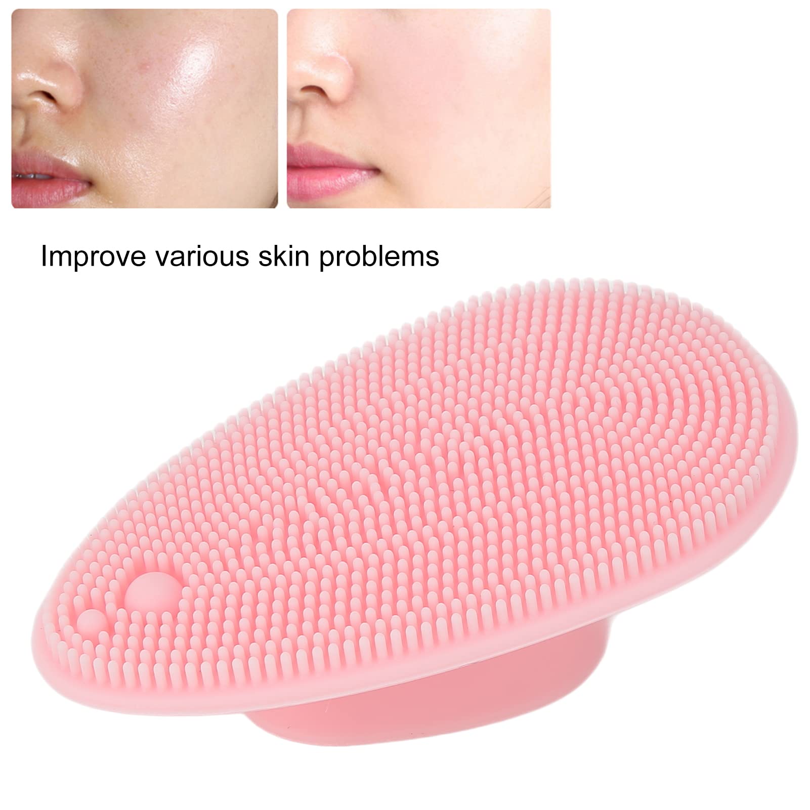 Silicone Facial Cleansing Brush - Deep Exfoliating Scrubber Pad for Women, Gentle Skin Cleaning Tool, Portable & Reusable for Travel, Perfect for Daily Skincare Routine & Makeup Removal
