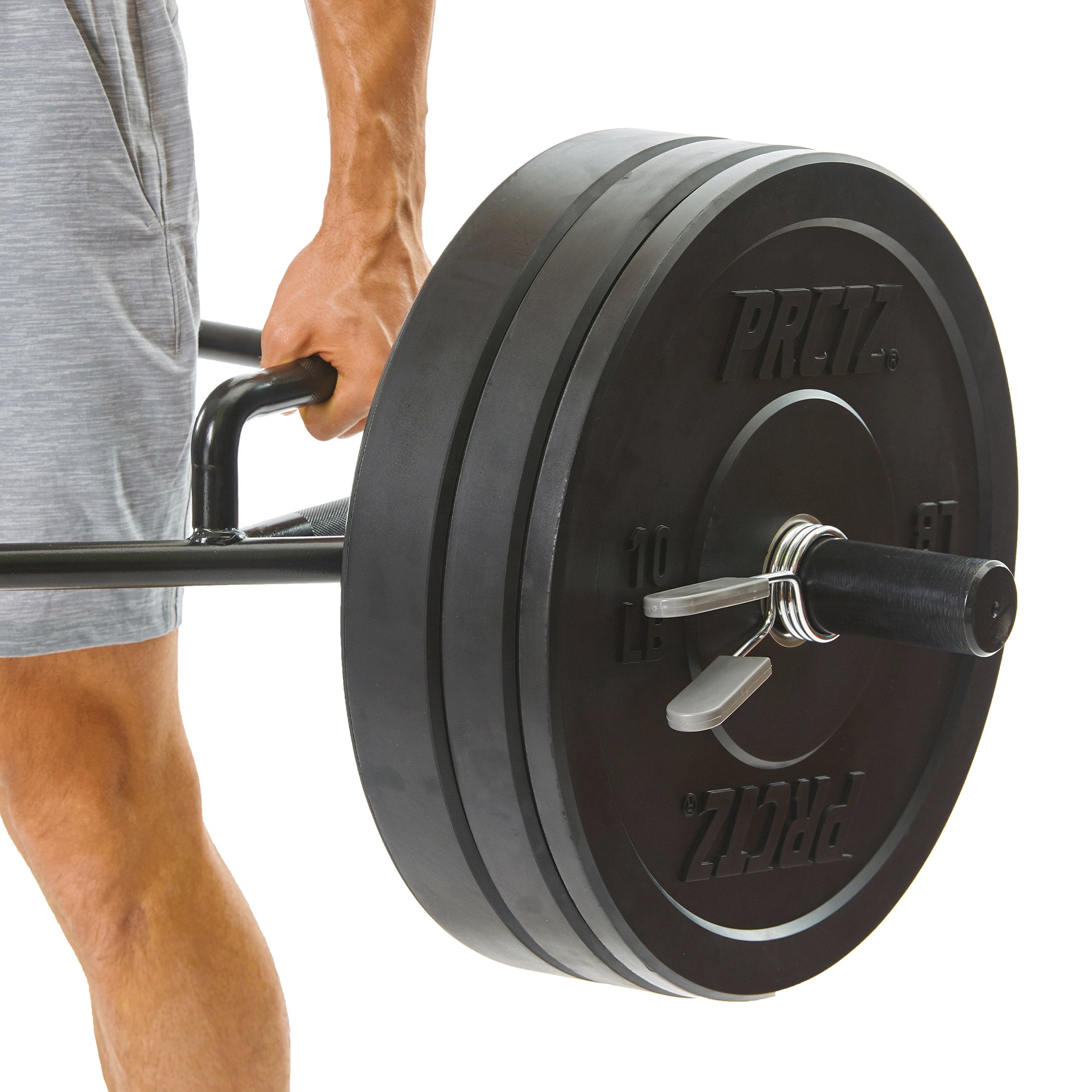 PRCTZ Olympic Bumper Plates - 10lb/15lb/25lb/35lb/45lb Weight Plates for CrossFit, Powerlifting & Home Gym Workouts - Durable Rubber Coated Fitness Equipment Pair
