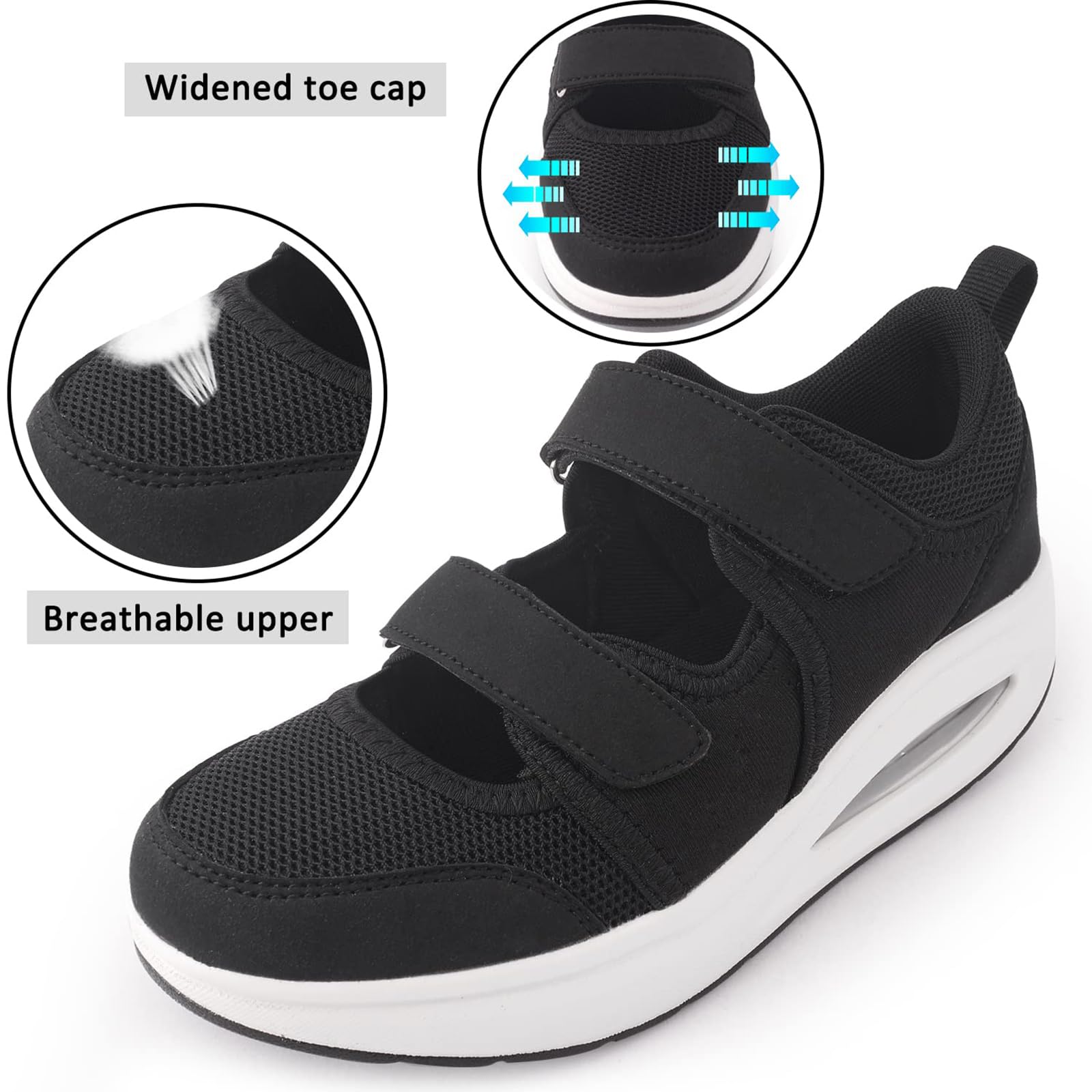 **Women's Breathable Non-Slip Nurse Work Shoes – Adjustable Comfortable Walking & Running Shoes for Nurses – Lightweight Orthotic Support for Arthritis, Diabetes & Plantar Fasciitis – Perfect for Hospital Shifts, Clinics & Long Hours on Feet**