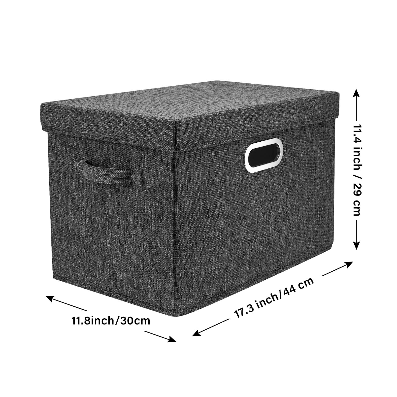 TYEERS 5-Pack Large Collapsible Storage Bins with Lids - Foldable Organization Bins for Closet, Clothes, Home & Office Storage - Space Saving Black Storage Boxes (Perfect for Seasonal Clothes, Toys, Blankets & Home Organization)