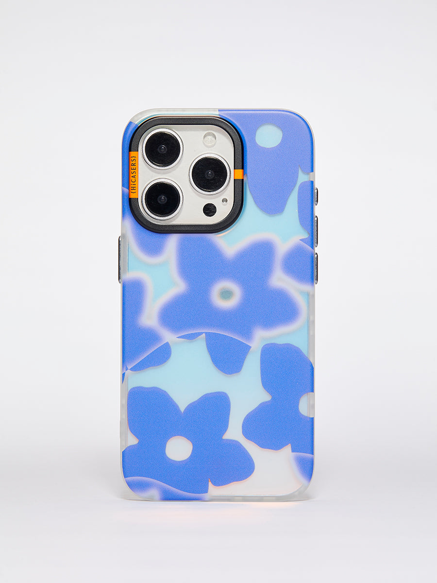 Foggy Florals Phone Case - Azure Blue | Premium Protective Cover for iPhone & Samsung | Perfect for Everyday Use & Travel