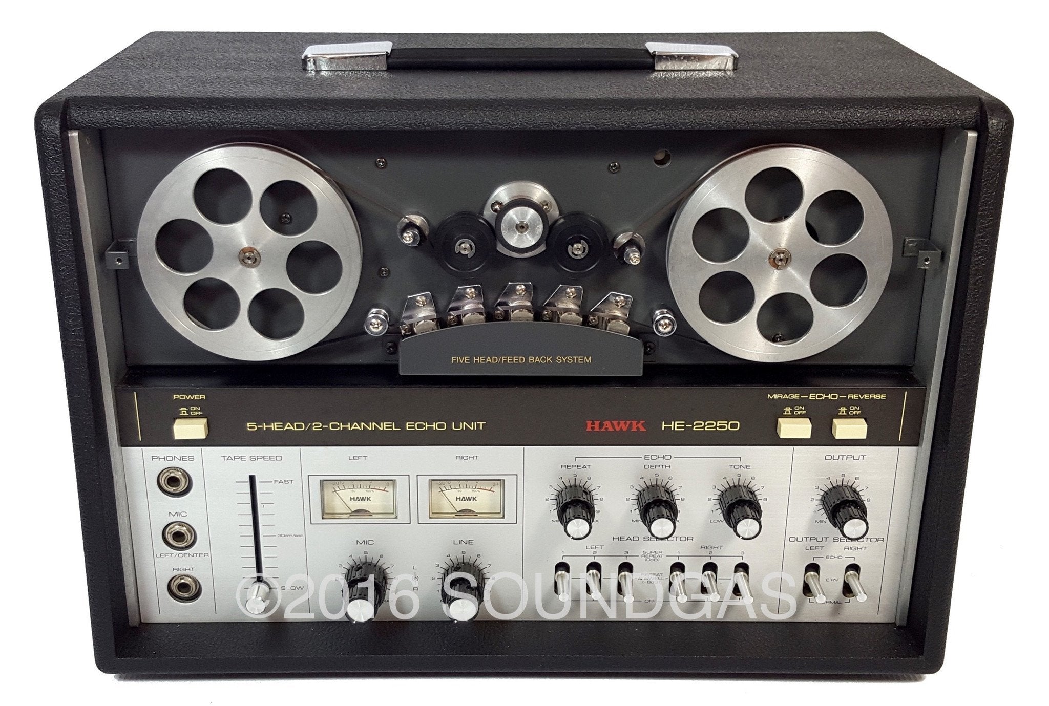 Hawk HE 2250 Professional 5-Head 2-Channel Karaoke Echo Machine - Perfect for Home Singing, Parties & Live Performances