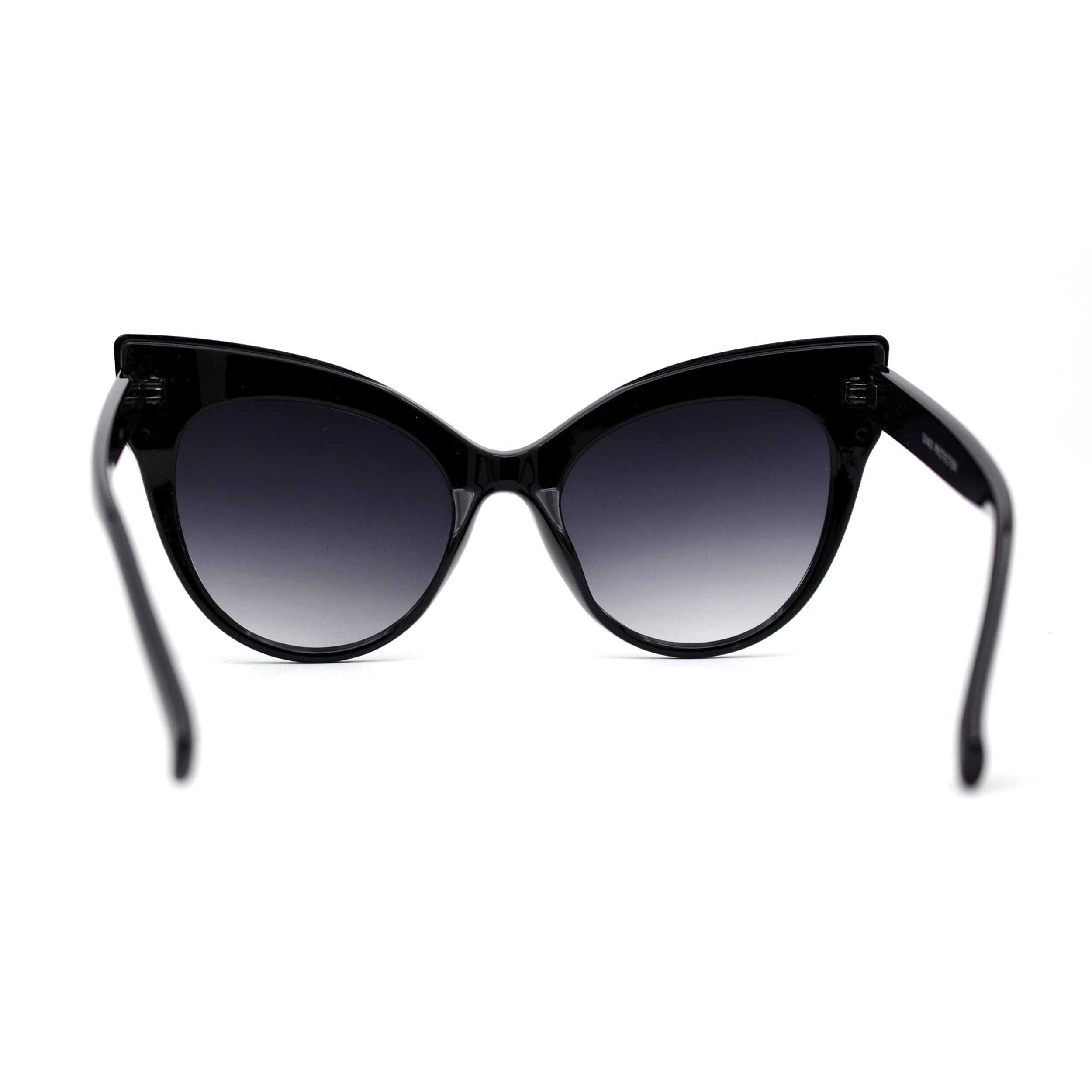 Stylish Oversized Horned Cat Eye Plastic Sunglasses for Women - UV Protection, Retro Fashion, Perfect for Beach, Driving & Outdoor Activities