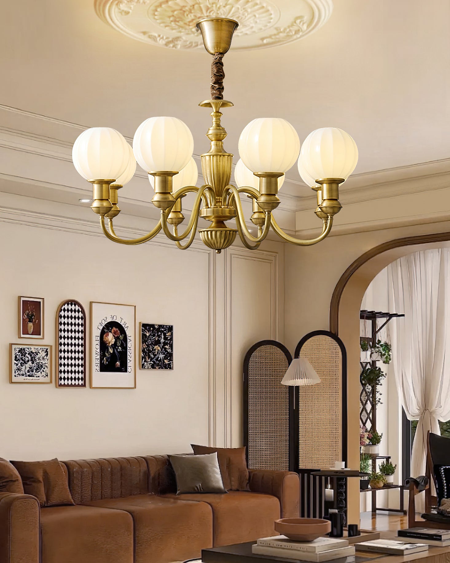 Endon Alton Chandelier - Elegant Crystal Ceiling Light Fixture for Dining Room, Living Room & Bedroom | Modern Luxury Lighting for Home Decor