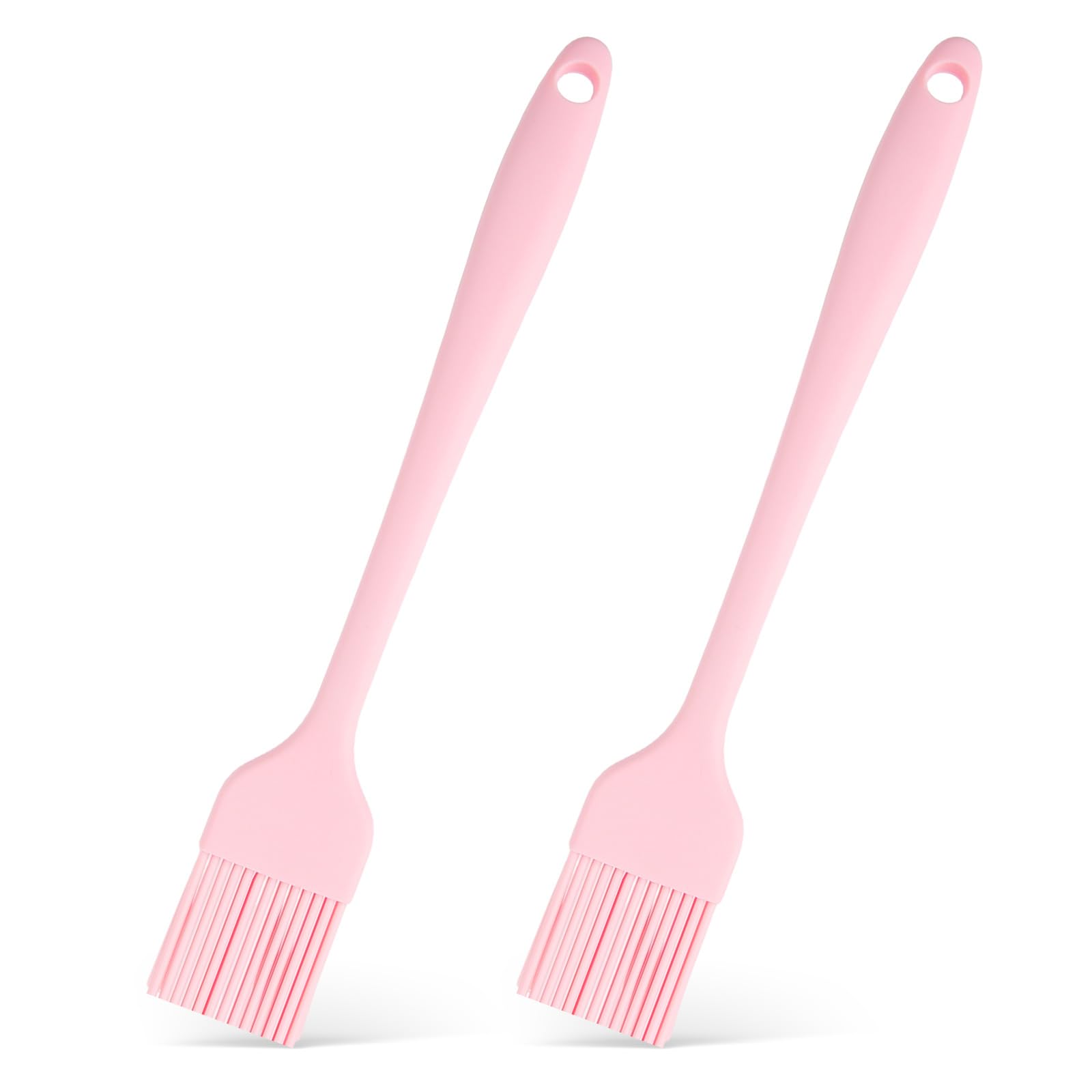 2 Pack Heat Resistant Silicone Basting Brushes for Cooking, Baking, Frying & BBQ - Non-Stick Kitchen Brushes for Butter, Sauce & Oil - Perfect for Grilling, Roasting & Pastry Making