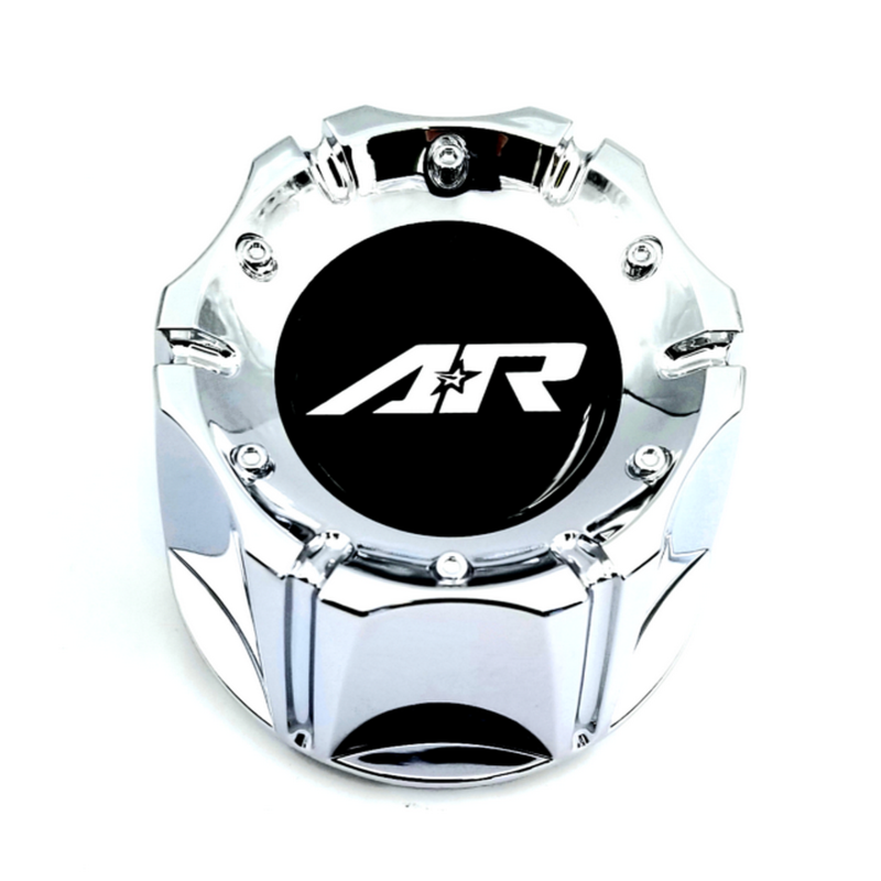 American Racing AR Cap 3.42 Chrome Snap-In Plastic Wheel Center Cap - Perfect for Custom Car Wheels, Truck Rims & Automotive Upgrades