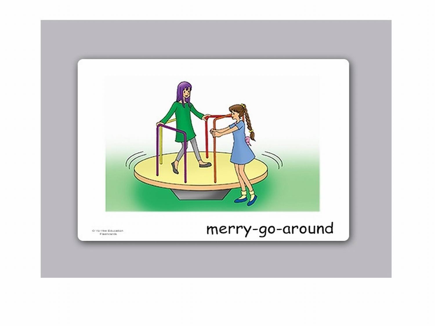 Yo-Yee English Vocabulary Flash Cards - Playground & Schoolyard Picture Cards with Teaching Activities & Game Ideas - Perfect for ESL, Preschool & Homeschool Learning
