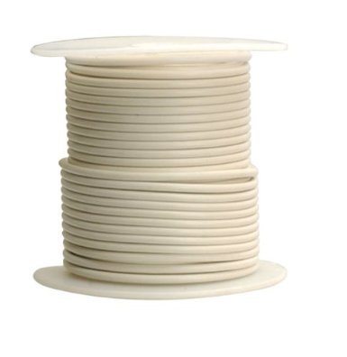 8 AWG Tinned Marine Primary Wire - 100ft White Copper Boat Battery Cable for Marine, RV, and Automotive Electrical Systems - Saltwater Resistant & Durable Wiring Solution